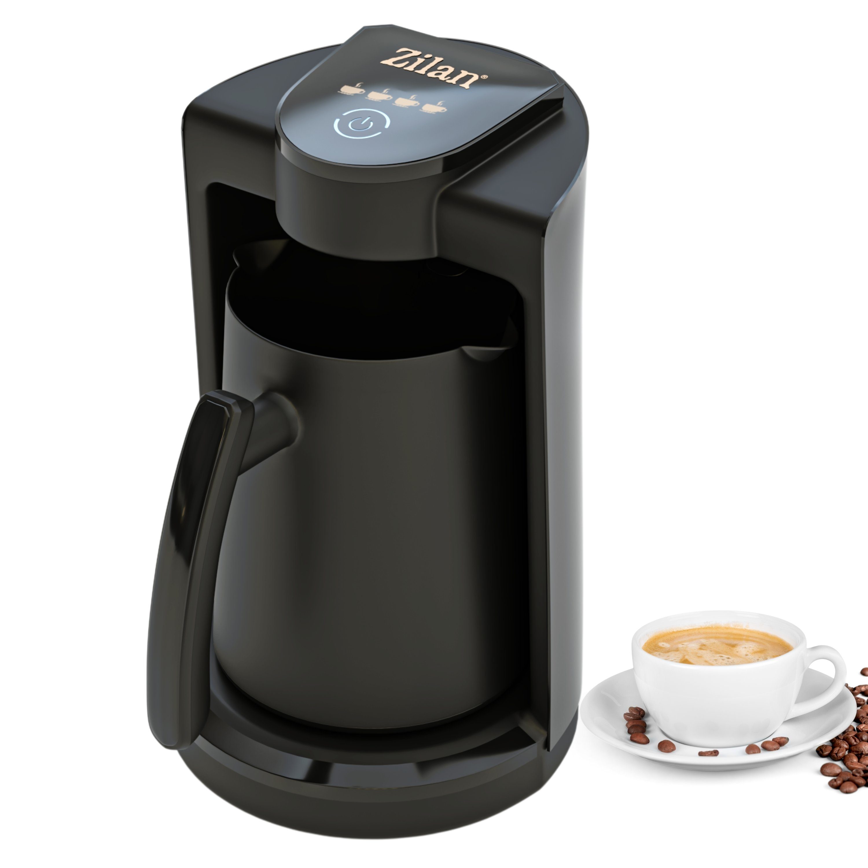 Zilan Filterkaffeemaschine, nicht vorhanden, Kapazität für 1-4 Tassen, Temperaturregelung, Ton- und Lichtalarm
