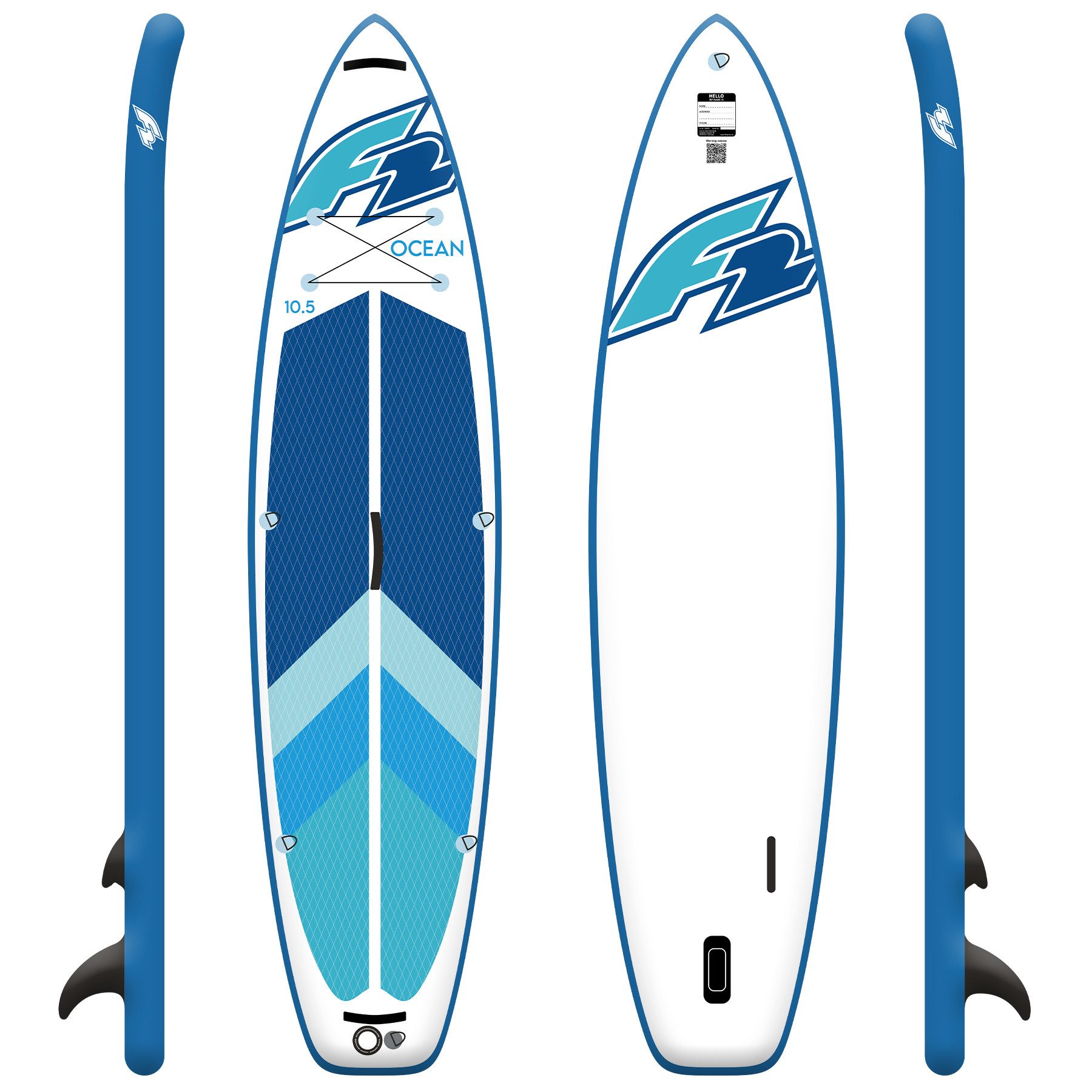 F2 SUP-Board F2 Stand up Paddle Board OCEAN LTD SUP Board Only 10,5 Blau 2024/202, Stand up paddle board