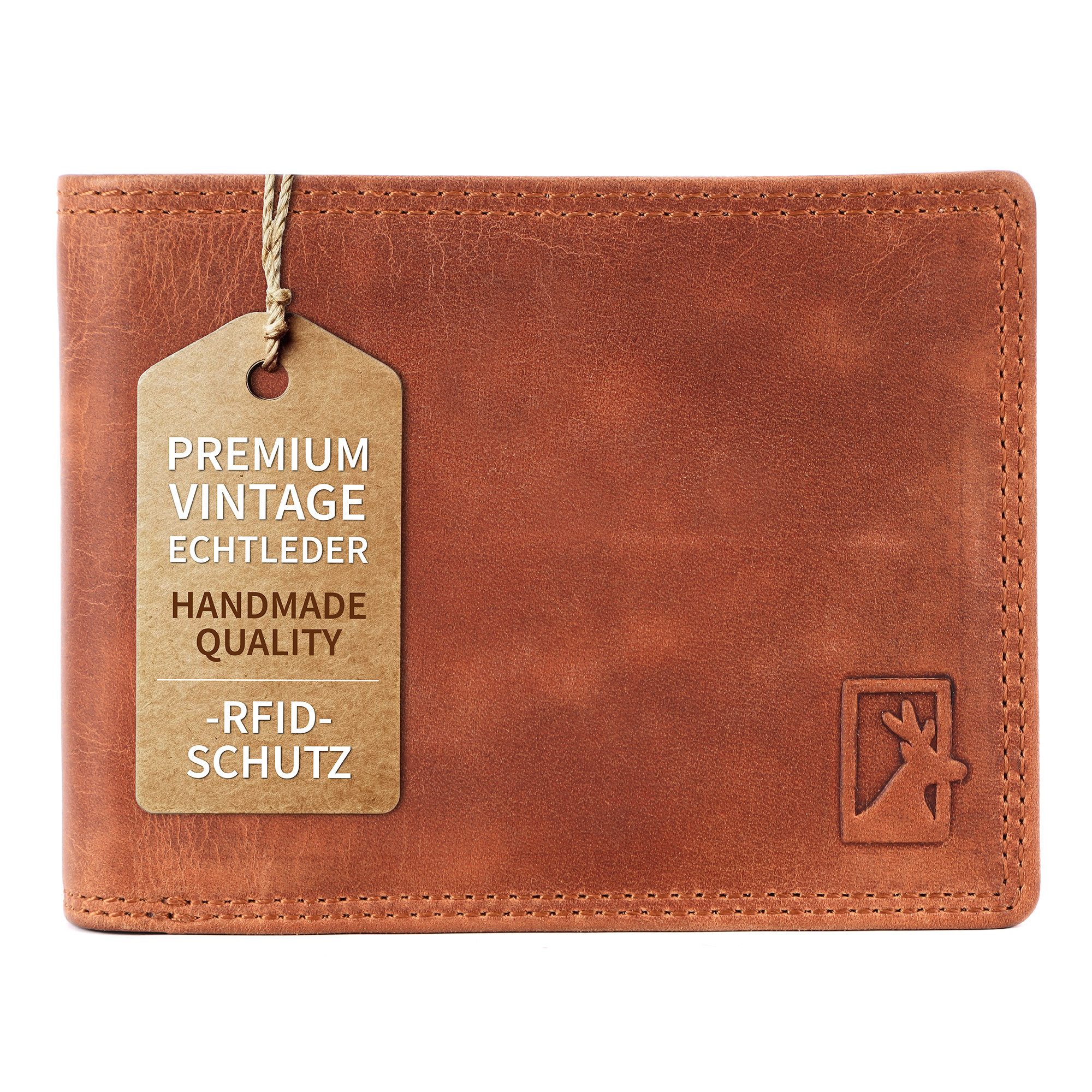 Mercano Geldbörse für Herren aus Echtleder (inkl. Geschenkbox), Doppelnaht, günstig online kaufen