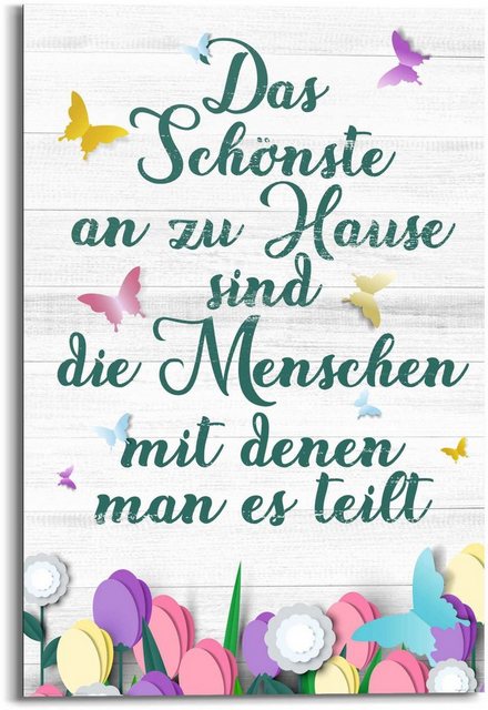 Reinders! Wandbild »Wandbild Zu Hause Familien - Lebensfreude - Weisheit«, Schriftzug (1 Stück)-Otto
