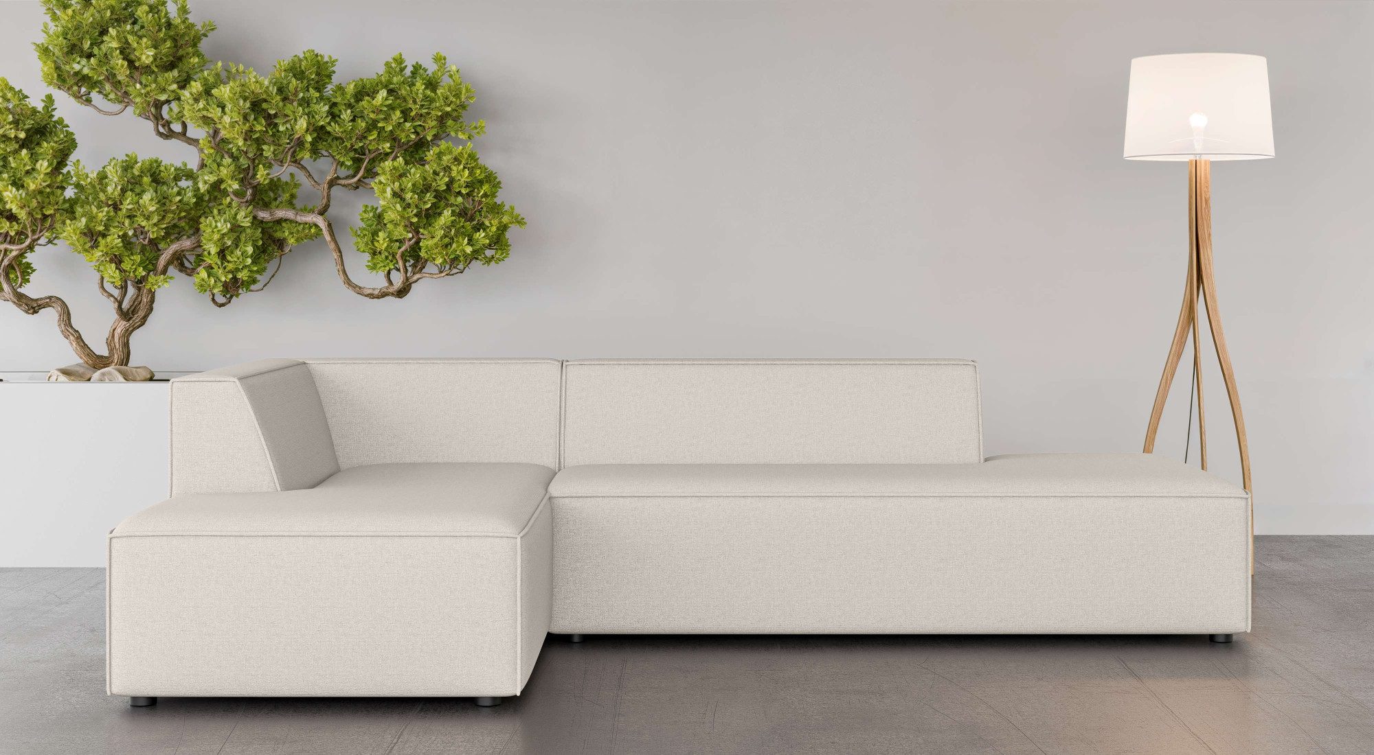 INOSIGN Ecksofa "Ecksofa Cavan mit Ottomane links oder rechts bestellbar", günstig online kaufen