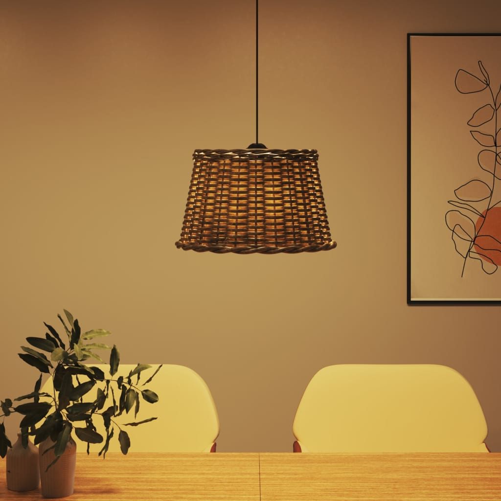vidaXL Lampenschirm Lampenschirm Braun Ø45x28 cm Korbweide