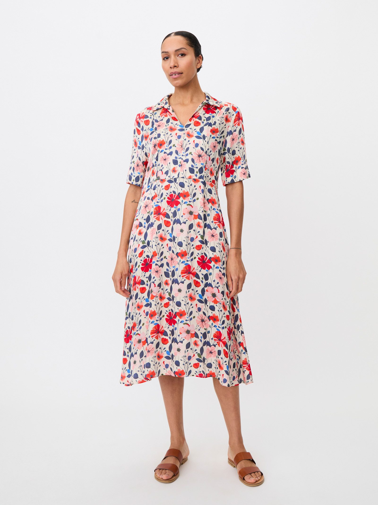 Masai Midikleid MaNorilith Blumendruck