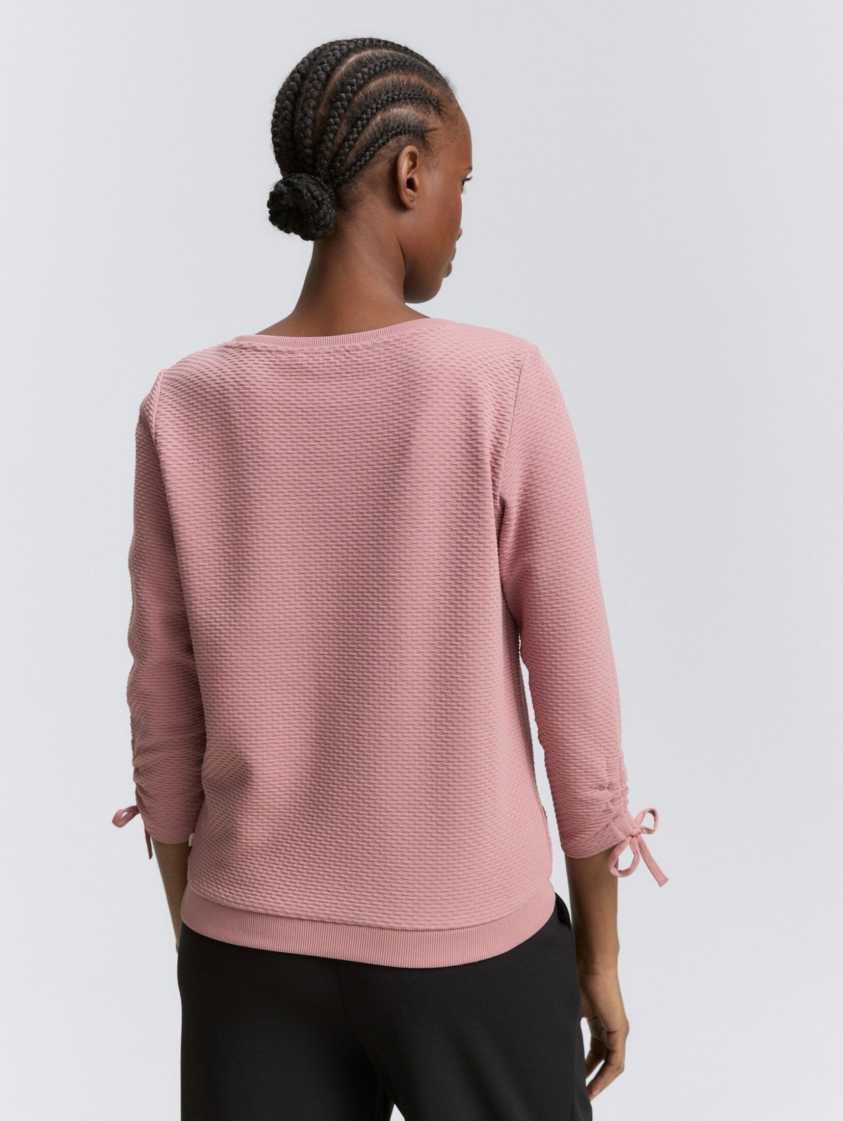 TOM TAILOR Denim Sweatshirt Strick & Sweatshirts Slim Fit Sweatshirt mit Raffärmeln