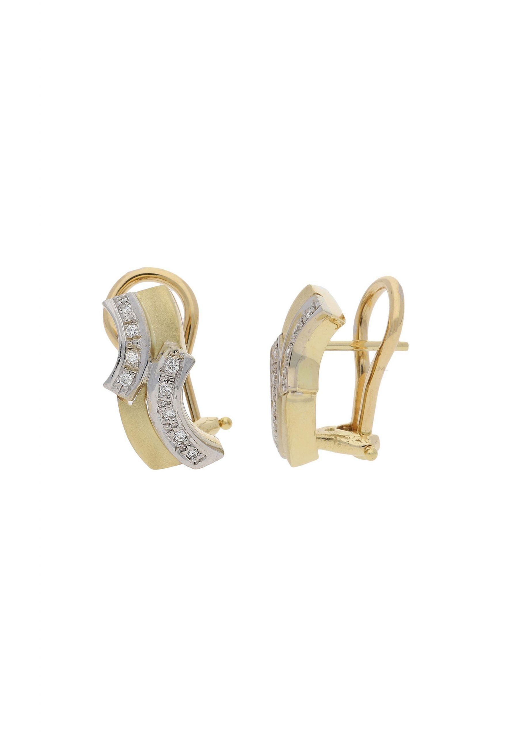 JuwelmaLux Paar Ohrclips Ohrclips Gold/Weißgold mit Diamant(en) (2-tlg),  Damen Ohrclips Gold/ Weißgold 585/000, inkl. Schmuckschachtel