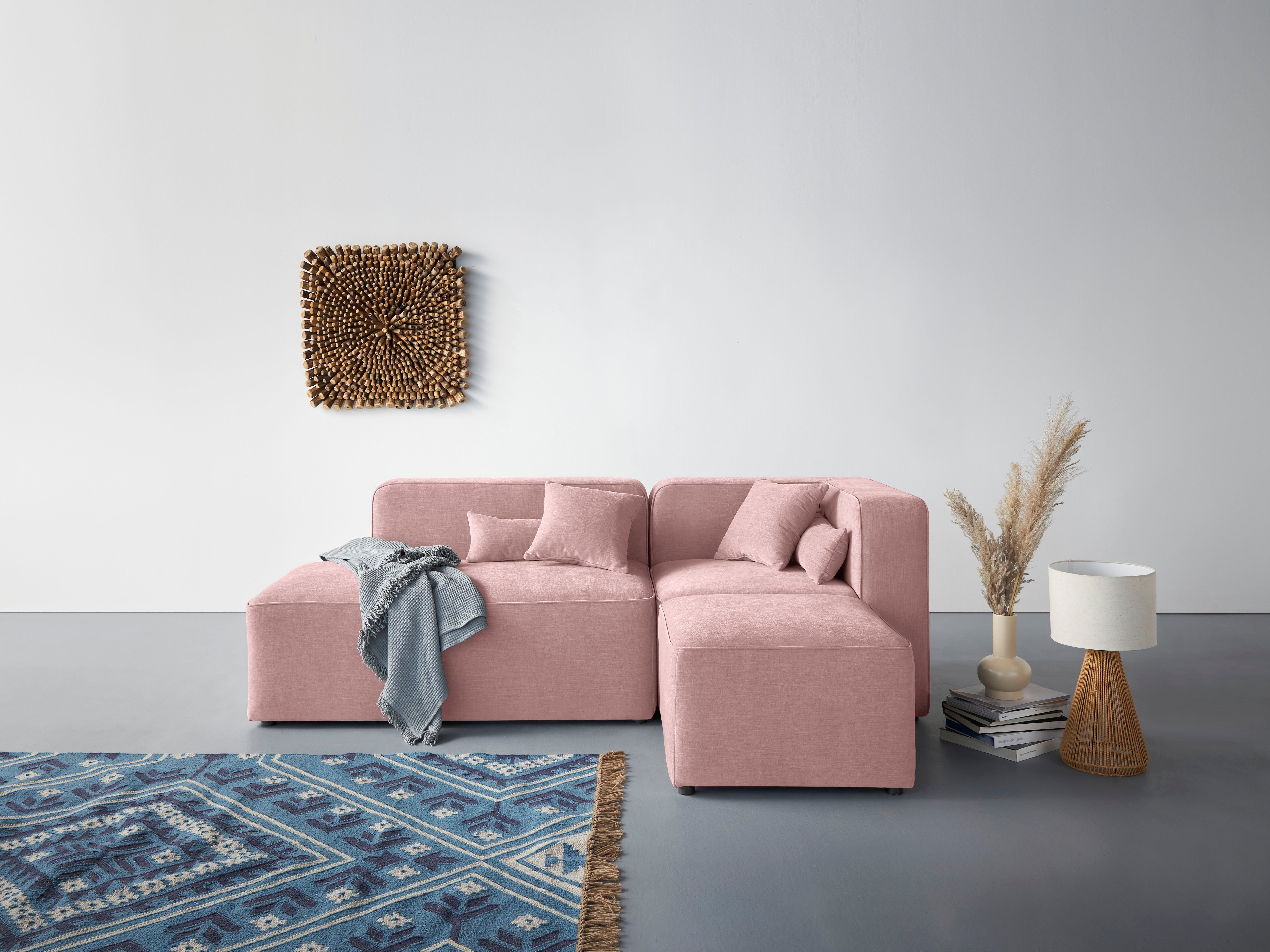 Home affaire Ecksofa Sundstrup L-Form, Modulserie, individuelle Zusammenstellung