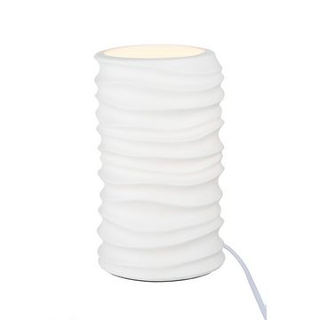 GILDE Tischleuchte GILDE Lampe Wave - weiß - H. 28,5cm x D. 12cm