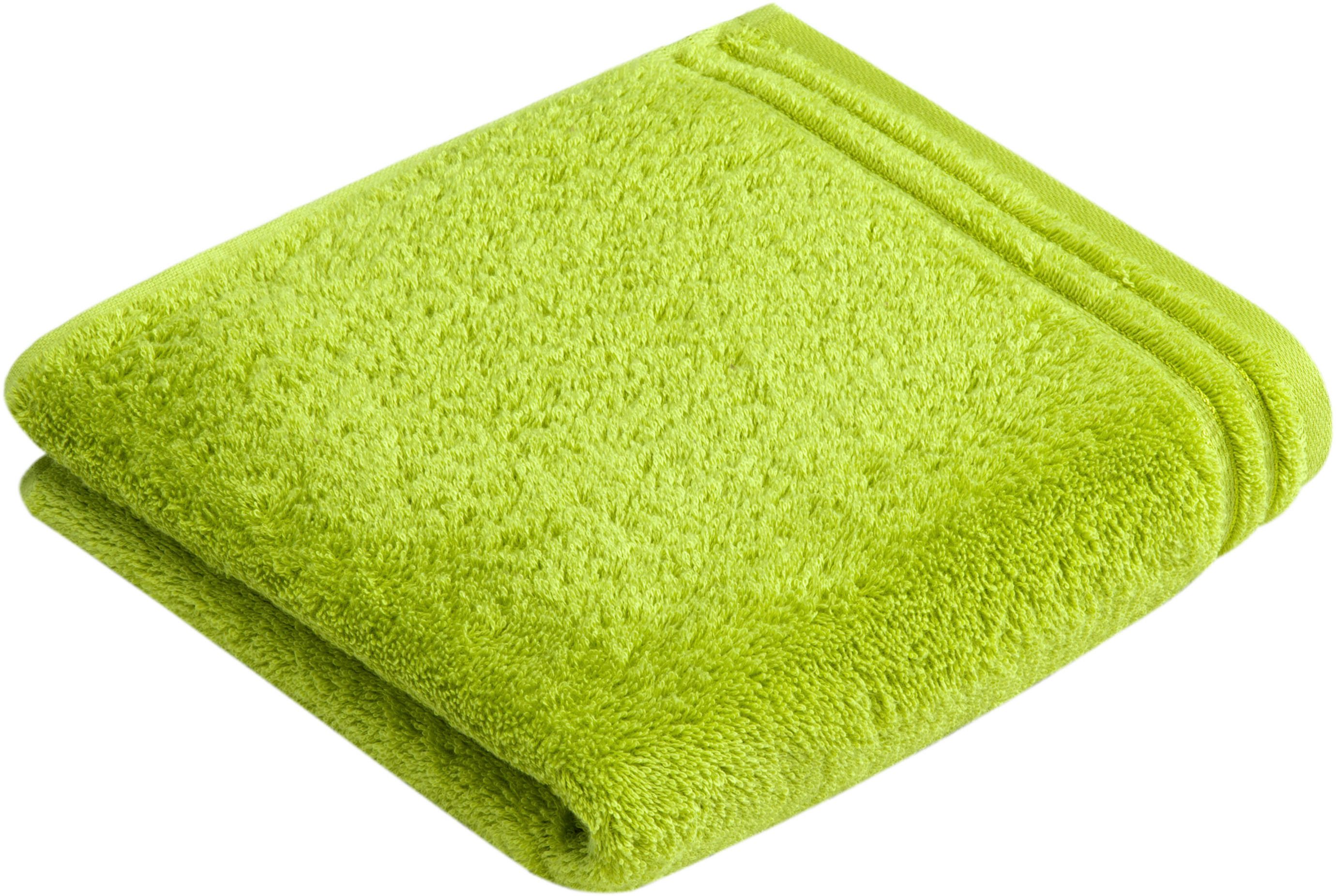 Vossen Badetuch Calypso Feeling, Walkfrottee (2-St), mit schmaler Bordüre, aus 100% hochwerter Baumwolle, Vegan, einfarbig