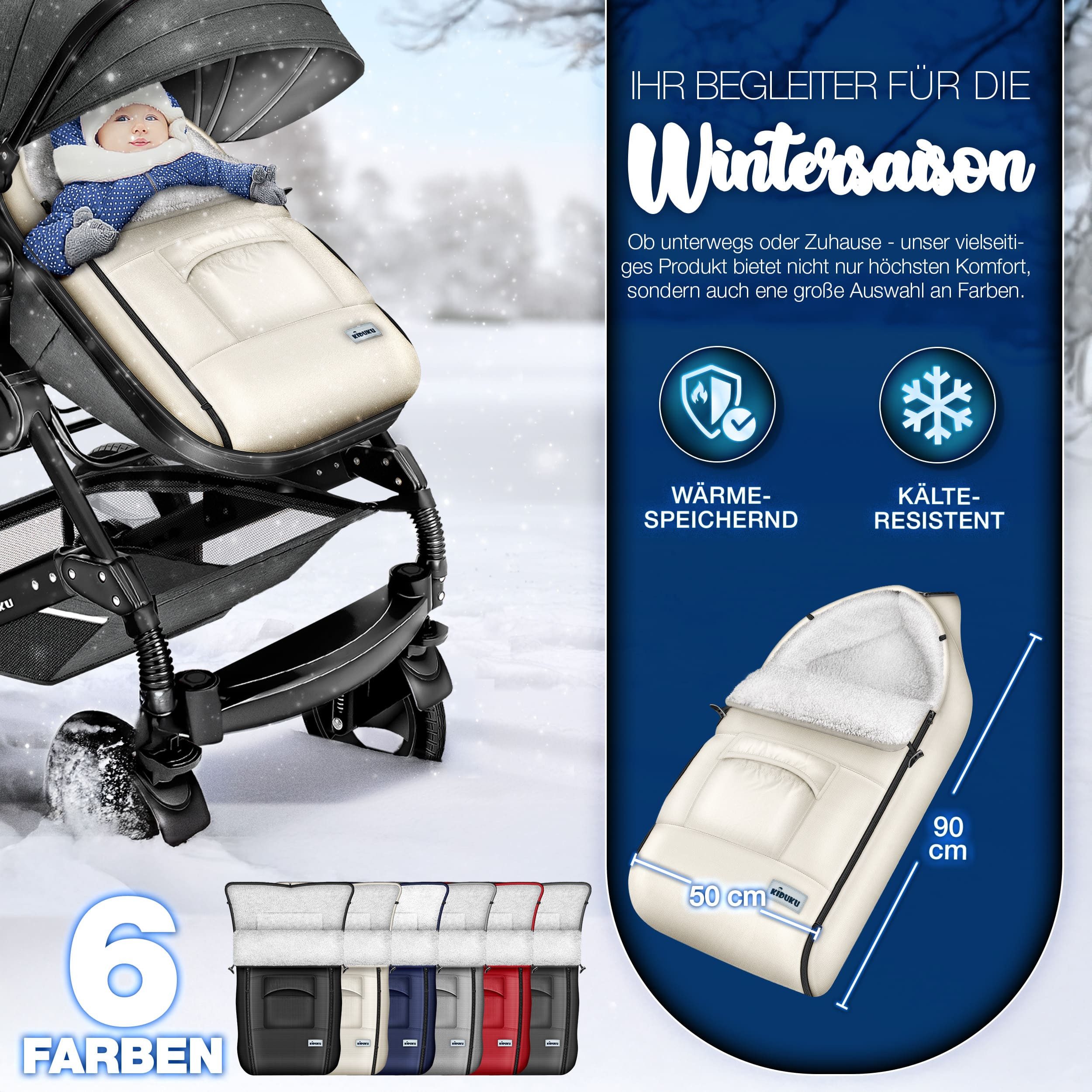 KIDUKU Fußsack KIDUKU® Babyfußsack Baby Winterfußsack Kinderfußsack Fußsack Winter, Tasche