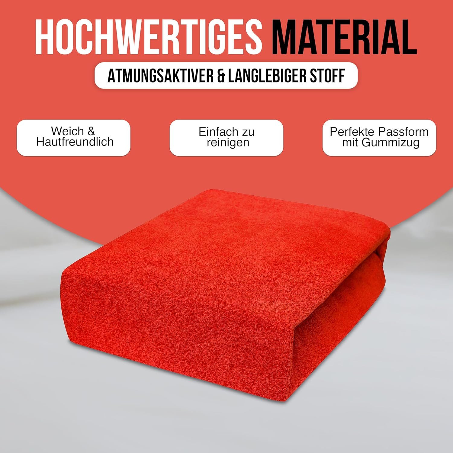 Best for You Spannbettlaken Terry Spannbettlaken–Flauschiger Handtuchstoff für Komfort & Passform, Frotte, Gummizug: Rundum
