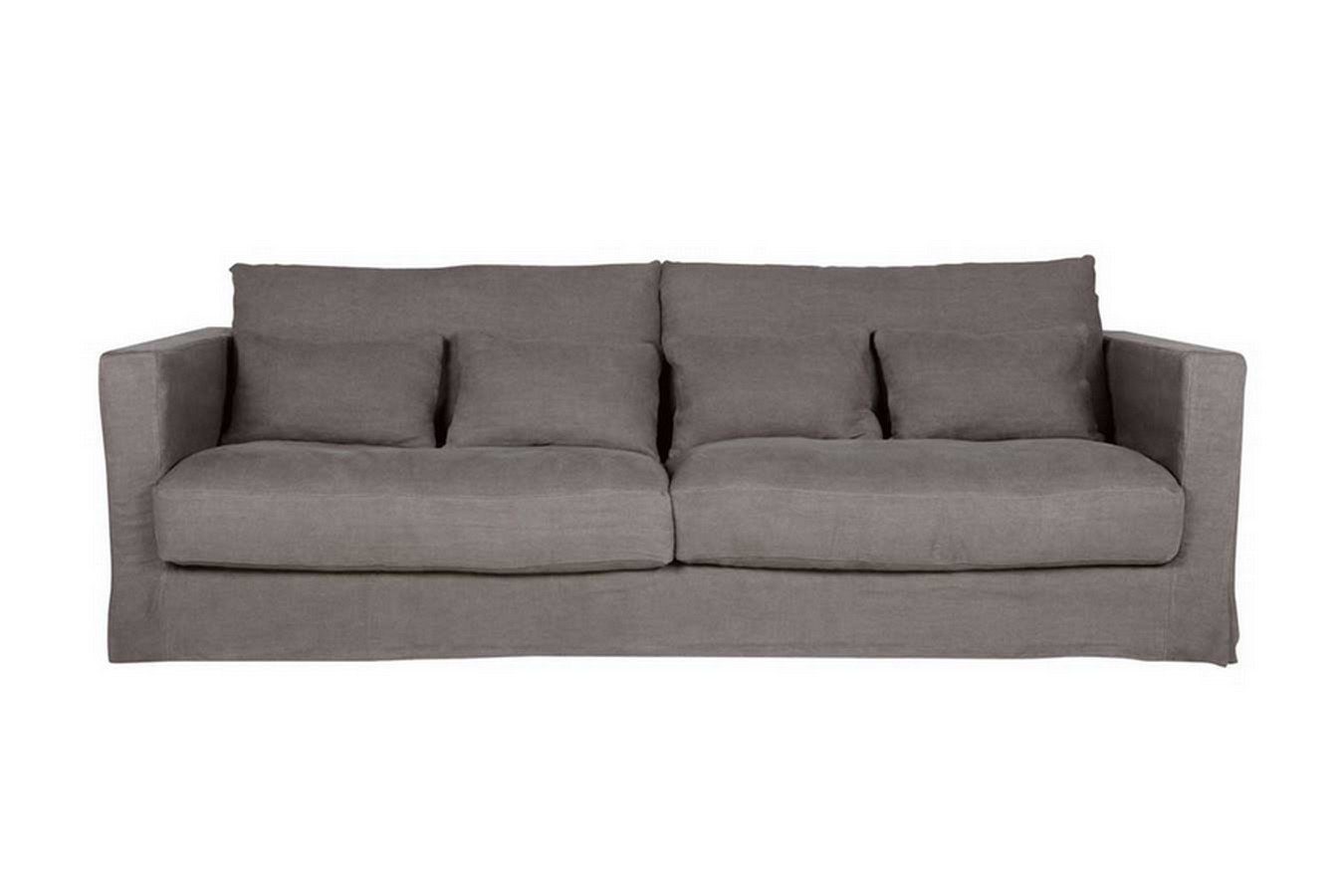 daslagerhaus living Sofa Sofa Heaven 3 Sitzer Stoff braun B 236 cm