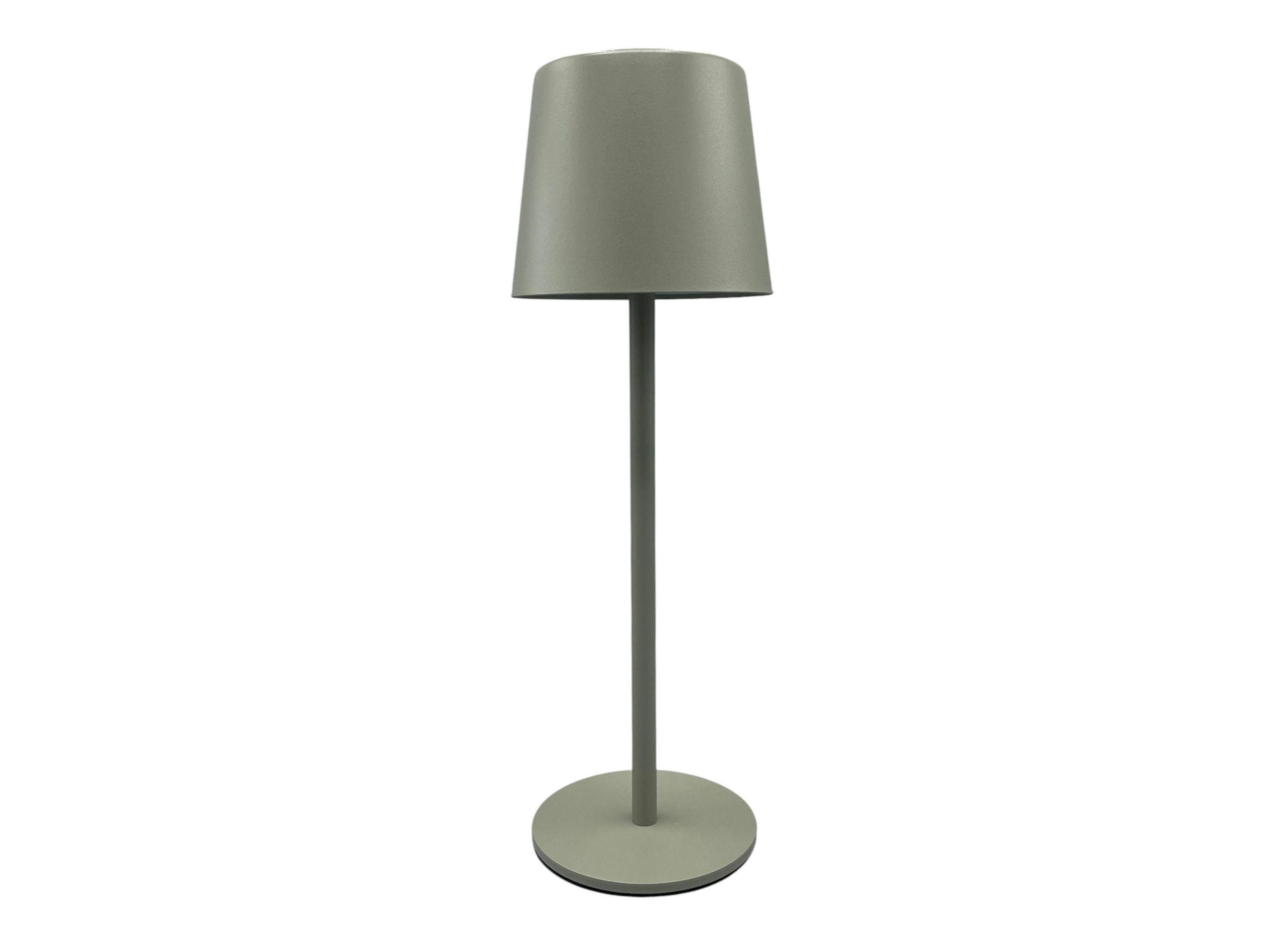 Coen Bakker Deco BV LED Außen-Tischleuchte Portable Light, mehrere Helligkeitsstufen, LED, warmweiß, kaltweiß, neutralweiß, USB dimmbar touch Metall oliv matt 40 LED 26,5cm
