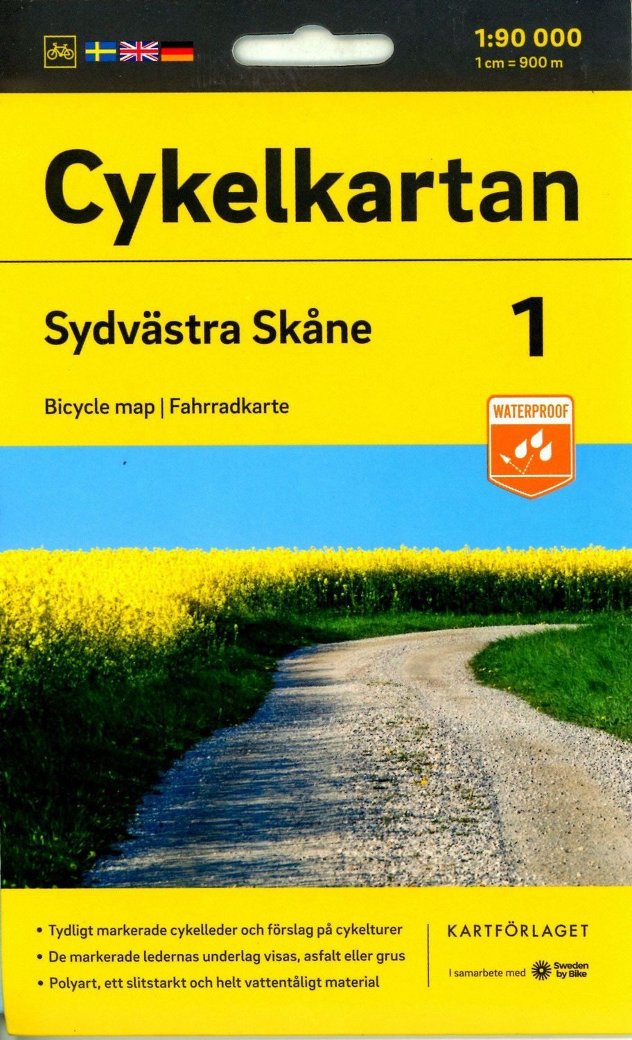 Cykelkartan Blad 1 Sydvästra Skåne 1:90000 / diverse, Radwanderkarte 01 SW Skane 1:90000