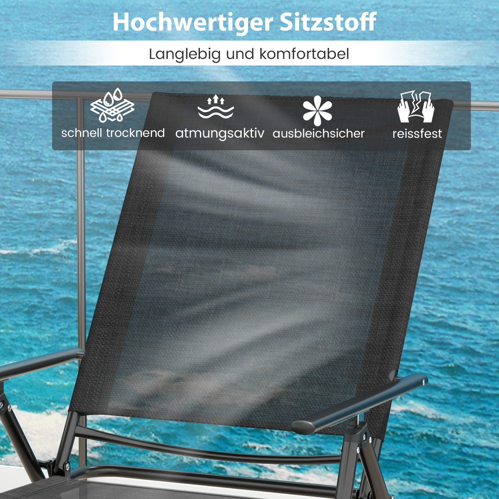 COSTWAY Gartenliege, 2 St., klappbar mit günstig online kaufen