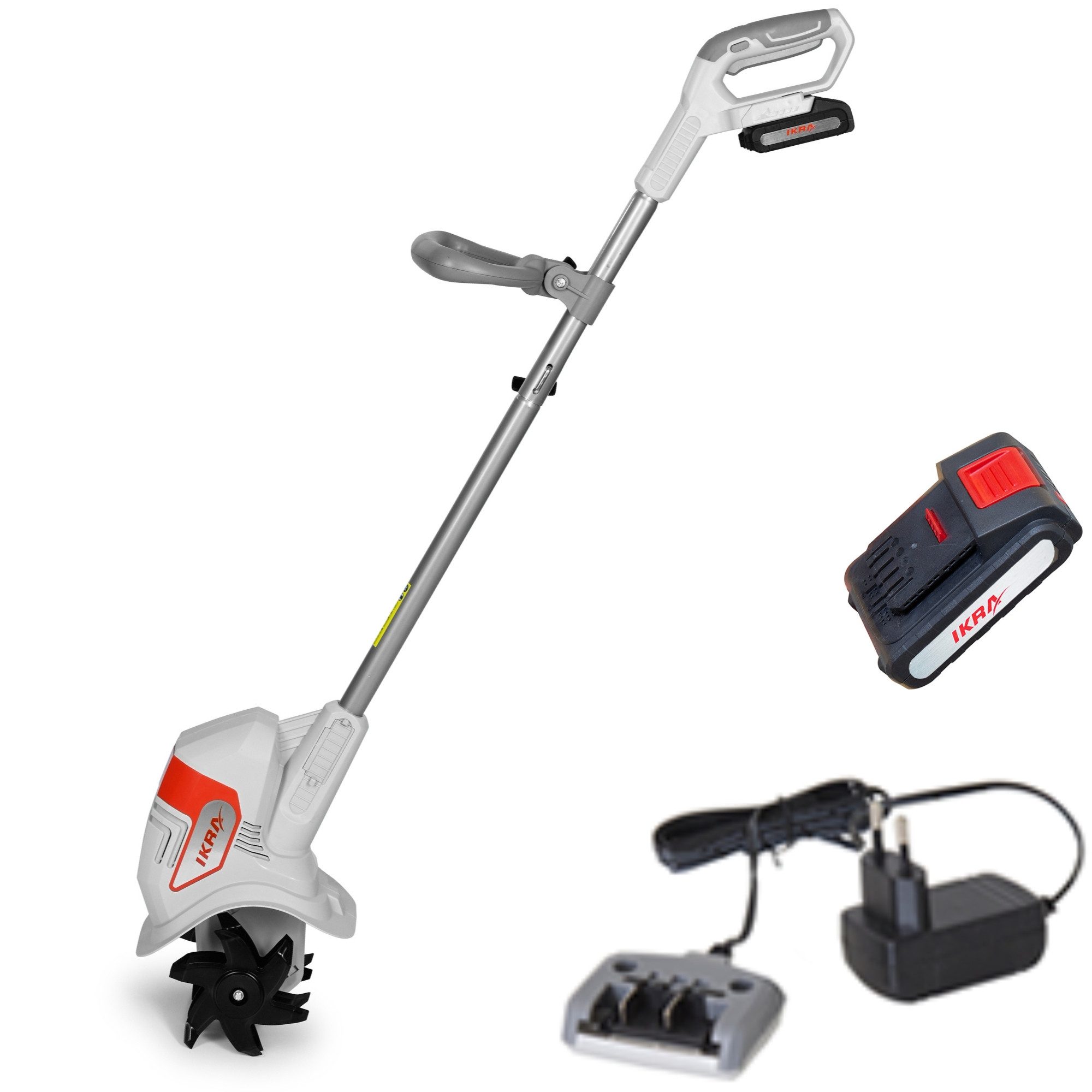 ikra GmbH Akku-Motorhacke IAMH 20, 19 cm Arbeitsbreite, inkl. Akku & Ladegerät, besonders leicht (4kg), ideal für verwinkelte & schmale Beete