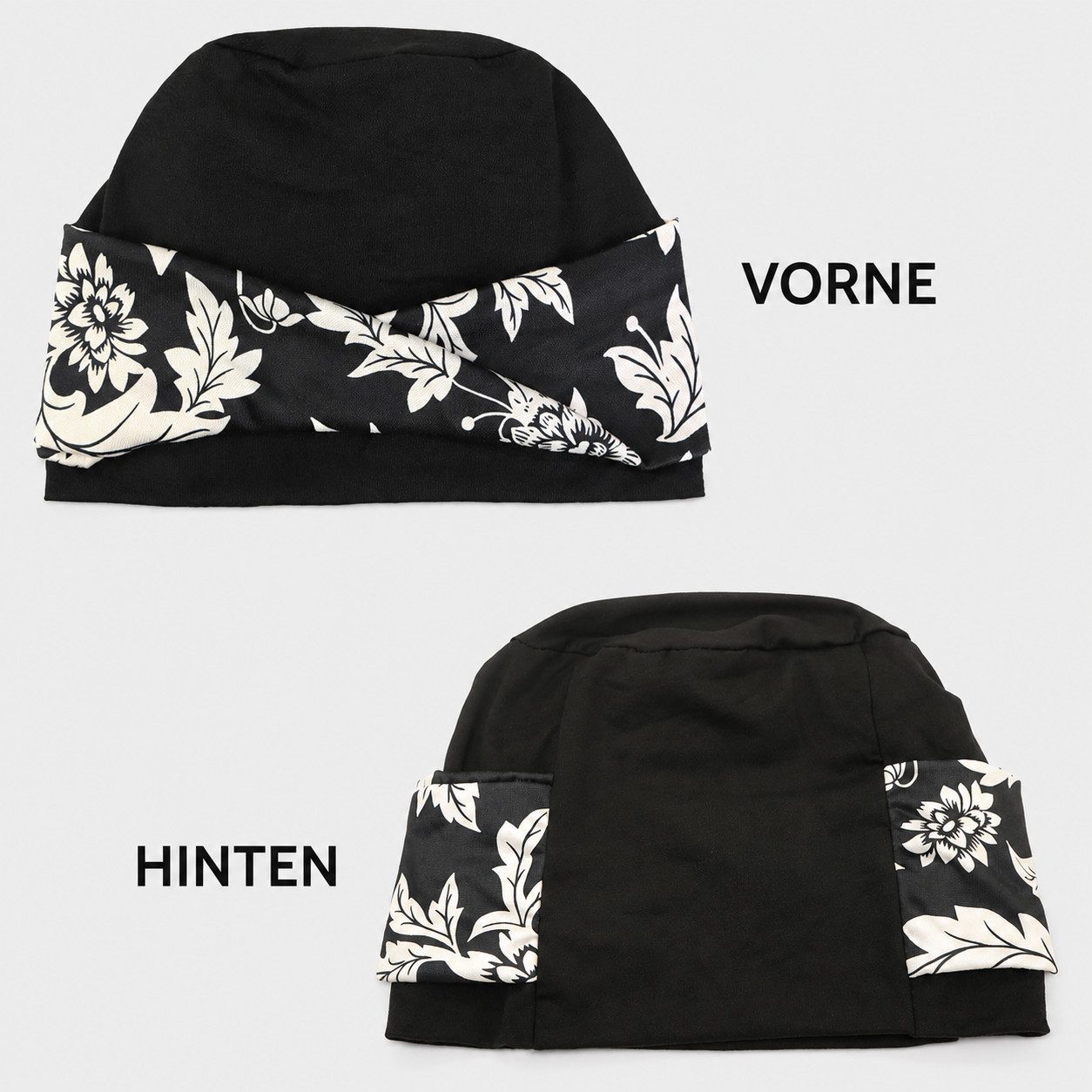 nsihing Turbanmütze Turbanmütze Damen, Boho Blumenmuster, Elastische Kopfbedeckung Weich, Atmungsaktiv & Bequem für Alltag und Freizeit – Bild 3 von 5