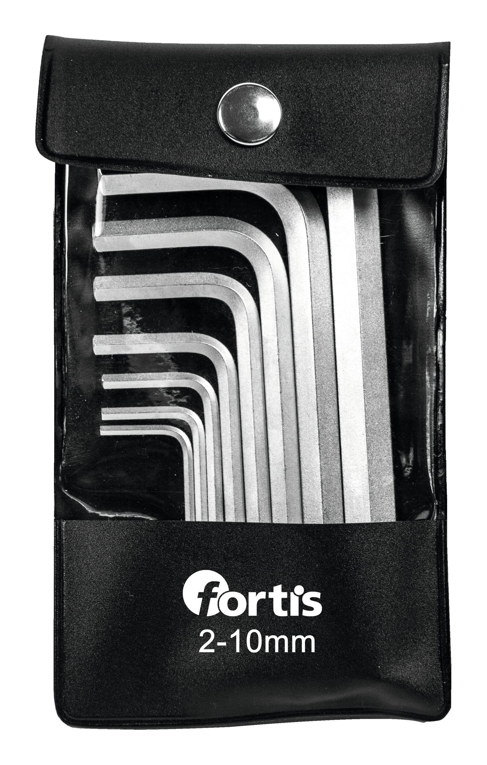 fortis Schraubendreher, (8 St), Winkelschraubendreher-Satz in Tasche 8-teilig 2-10 mm