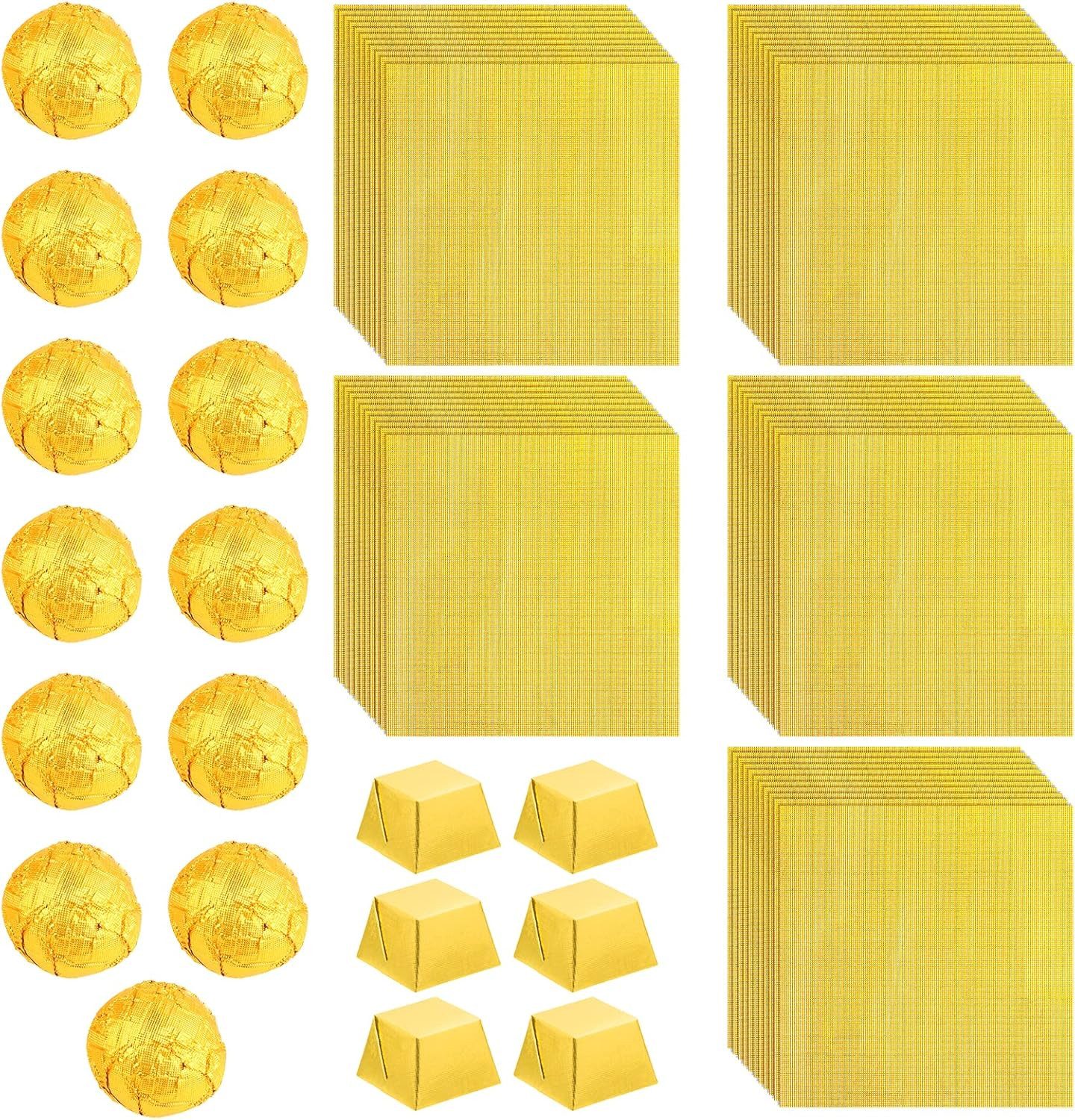 Packpapier "300 Stück Goldfolie 8x8cm für Schokolade und DIY Bonbons
