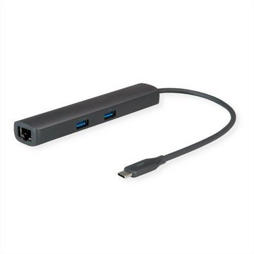 ROLINE Dockingstation USB Typ C, 8K30 HDMI Computer-Adapter USB Typ C (USB-C) Männlich (Stecker) zu HDMI Typ A Weiblich (Buchse), 15.0 cm, USB 3.2 Gen 2 (Typ-A+C), PD, 2.5GbE LAN