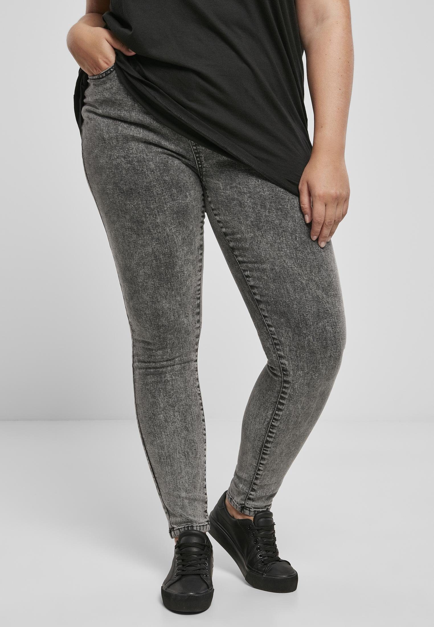 URBAN CLASSICS Funktionshose Ladies High Waist Skinny Jeans