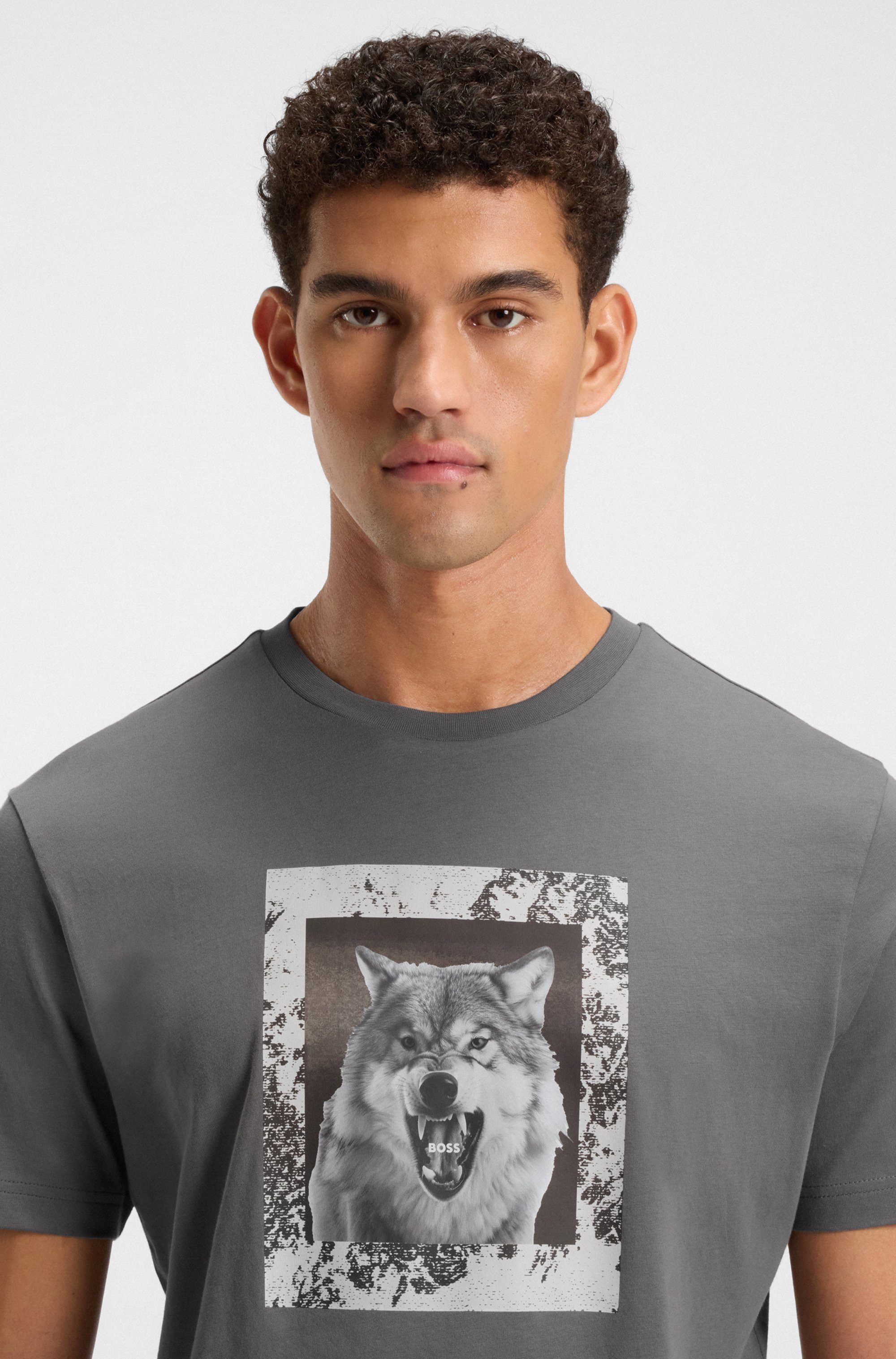 BOSS ORANGE T-Shirt Te lupo runder günstig online kaufen