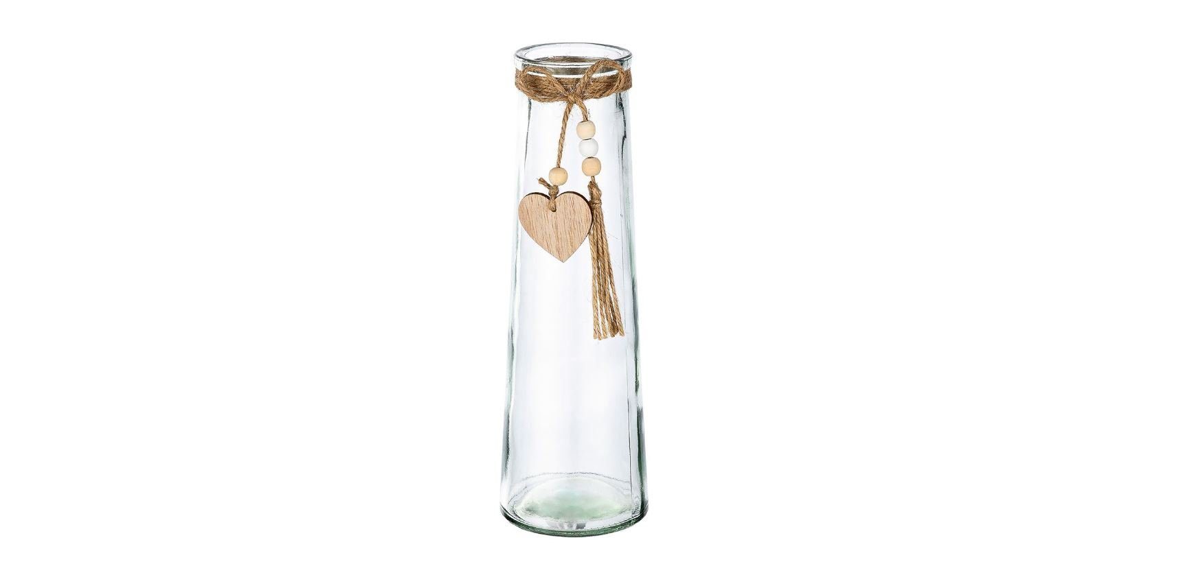 GILDE Tischvase Vase Vidro, Herz, Glas, 34,5cm Höhe