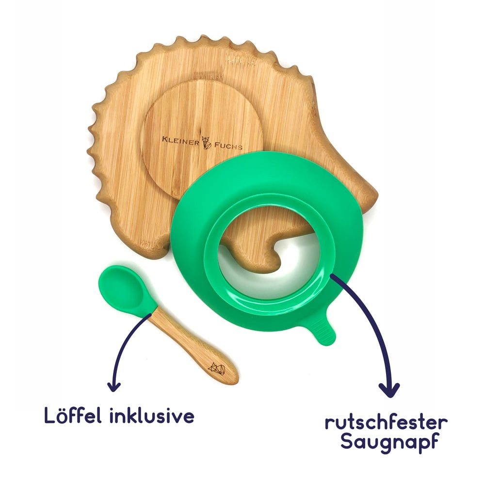 Kleiner Fuchs Kindergeschirr-Set (3-tlg), Bambus/Kunststoff