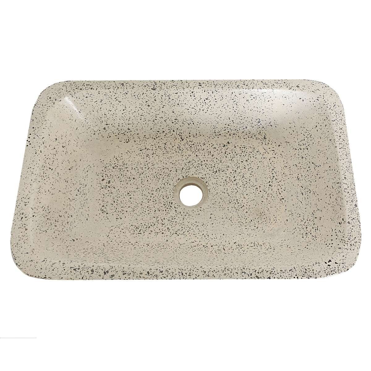 Oriental Galerie Waschbecken Waschbecken Terrazzo Hellgrau 56 x 36 x 13 cm (1-St). € 119,90