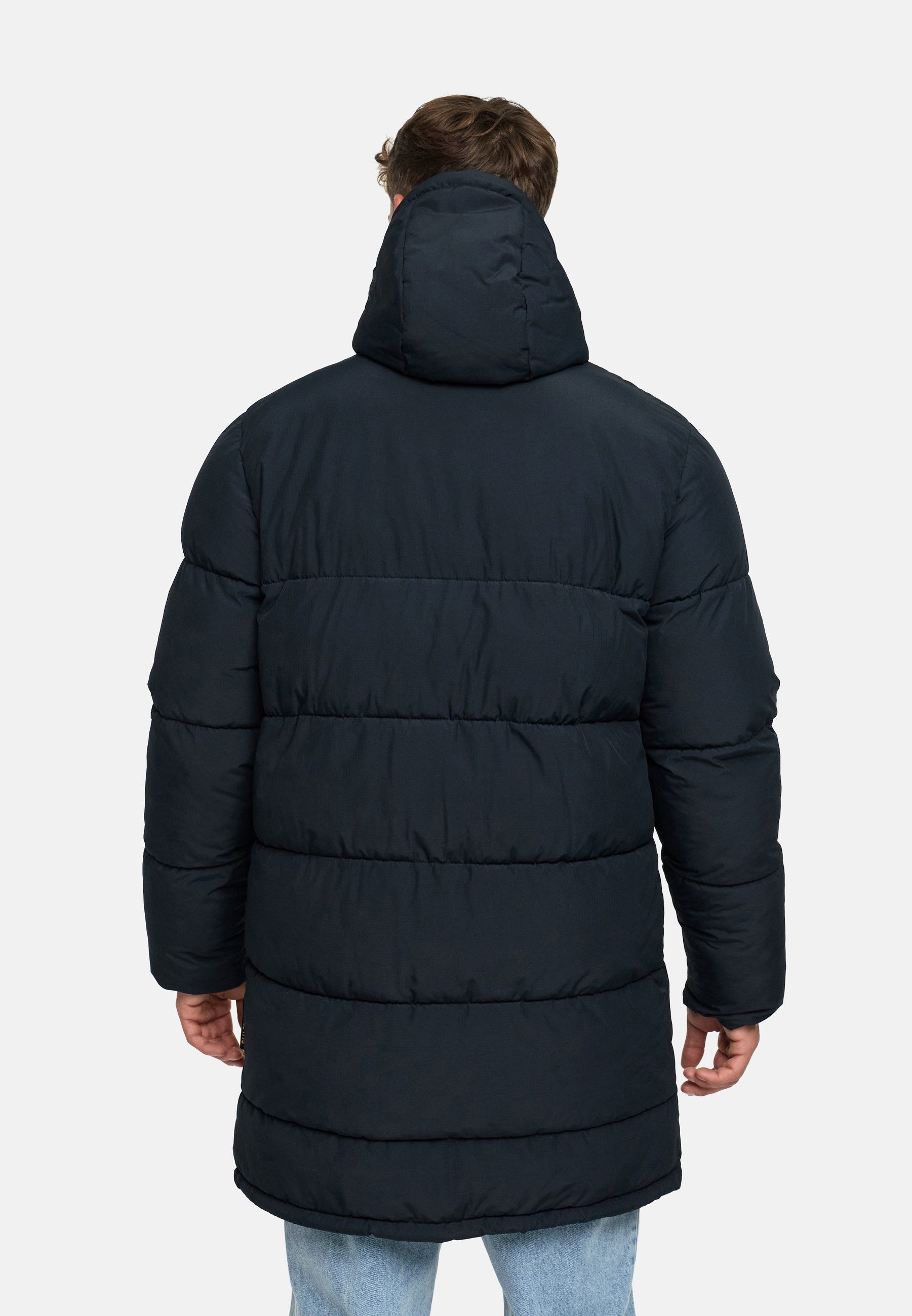 Indicode Winterjacke Herren INPazze Jacke Winter Herrenjacke Steppjacke mit Kapuze und Reißverschluss