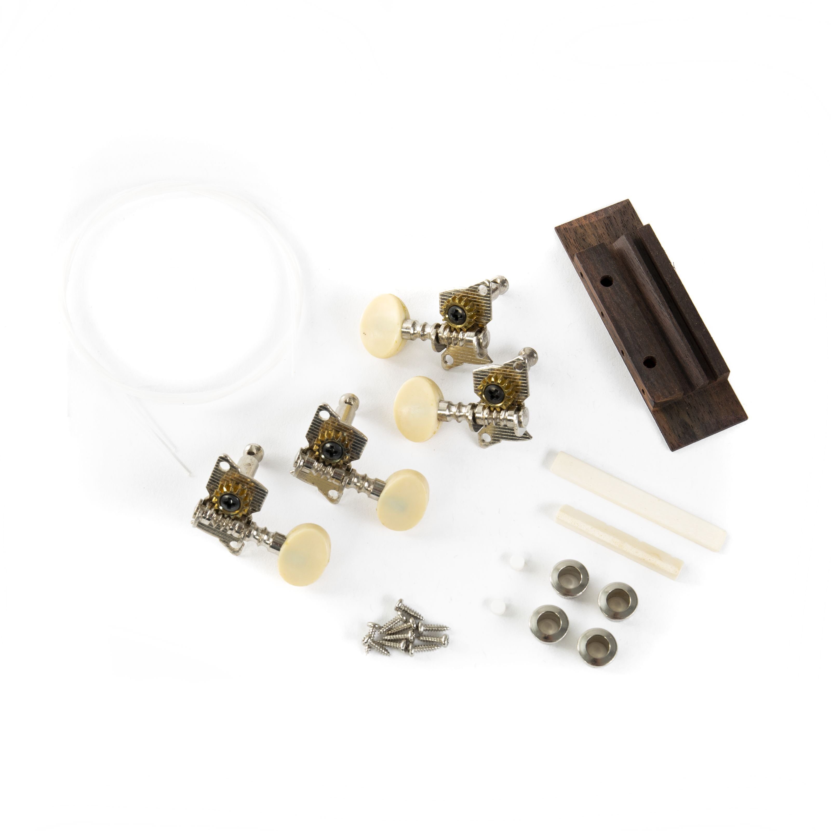 FAME Ukulele, DIY Bausatz Sopran Ukulele Selbstbau-Set Inklusive Korpus Hals Griffbrett und Hardware Naturbelassenes Design Einfacher Zusammenbau Geeignet für Hobbybastler und angehende Gitarrenbauer, Ukulelen, Sopran Ukulelen, DIY Ukulele Bausatz, Selbstbau Ukulele Set, Naturbelassene Ukulele