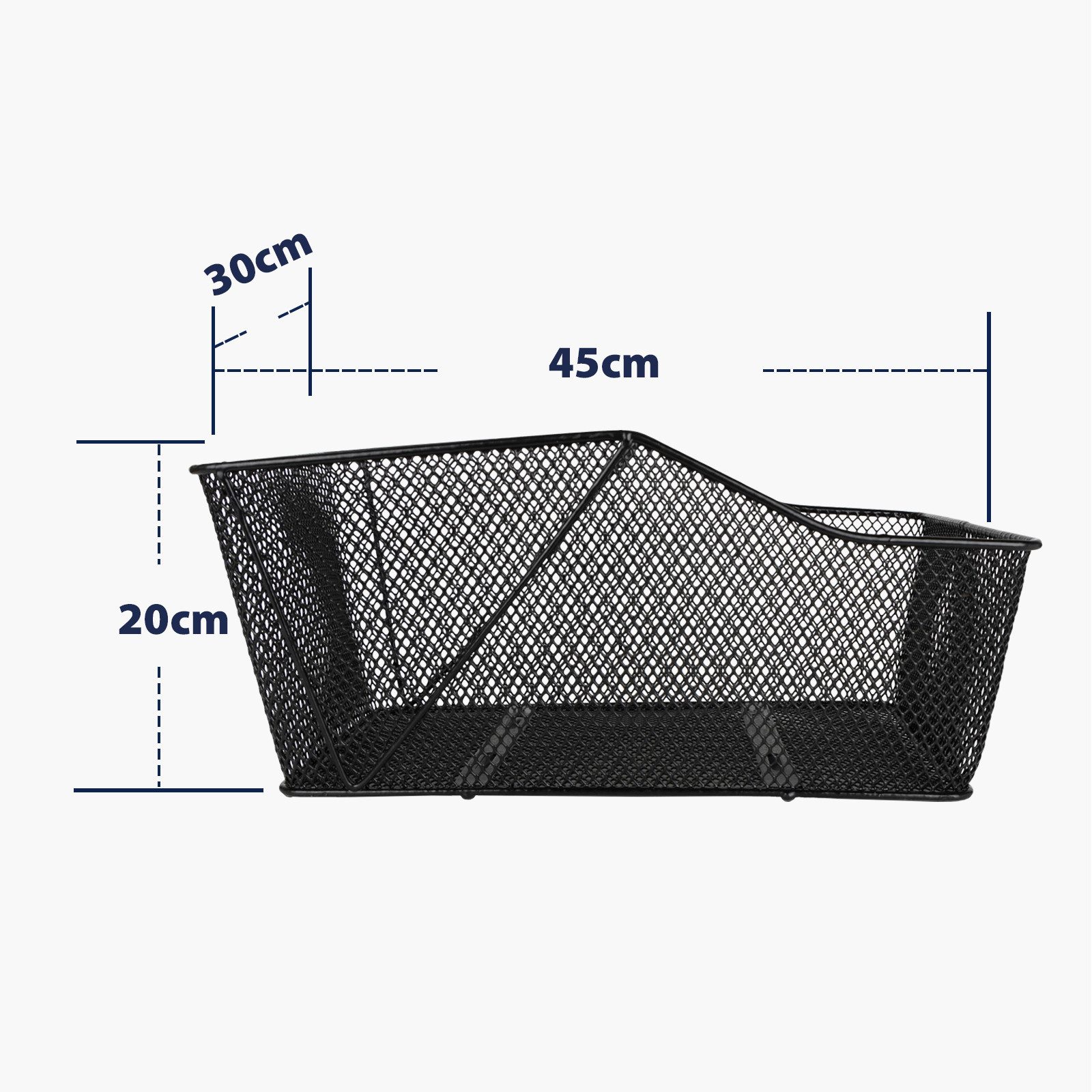 laio rear bicycle basket made of wire, including mounting hardware, black