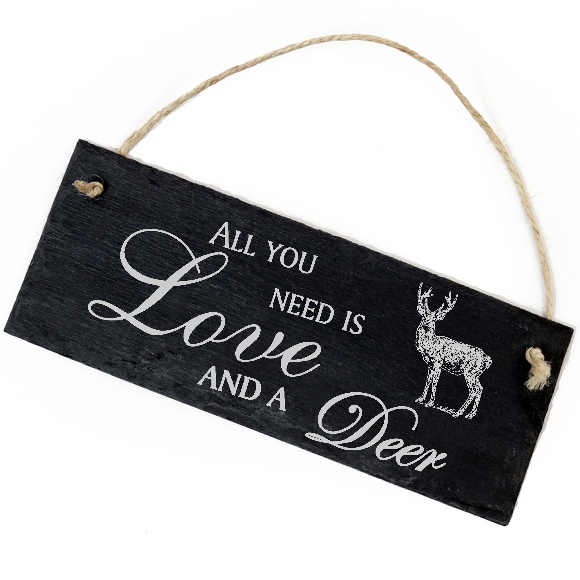 Dekolando Hängedekoration Hirsch 22x8cm All you need is Love and a Deer