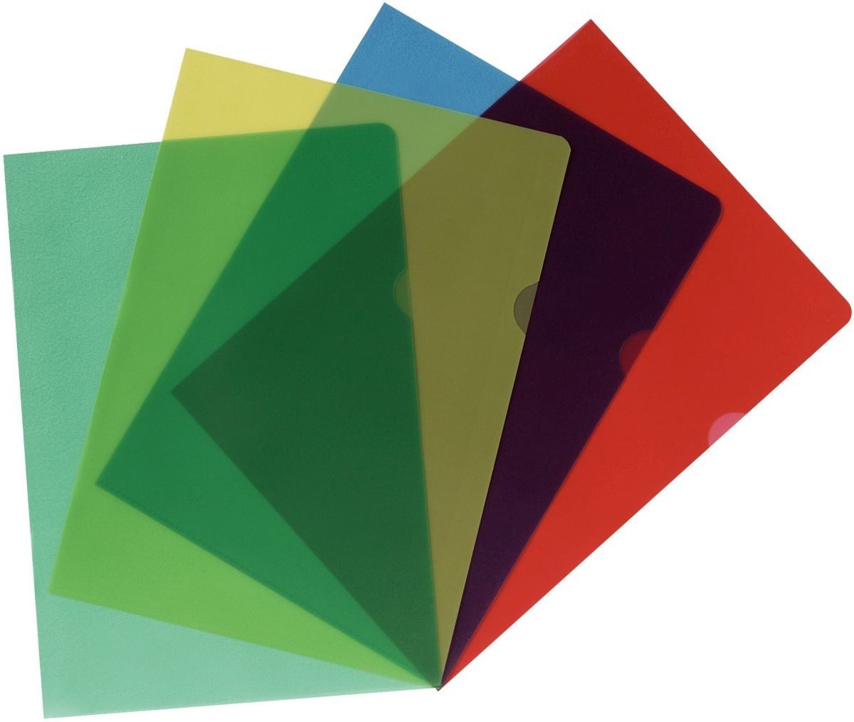 Herlitz Prospekthülle Sichthüllen A4 genarbt farbig sortiert VE=20 Stück (25 Stück)