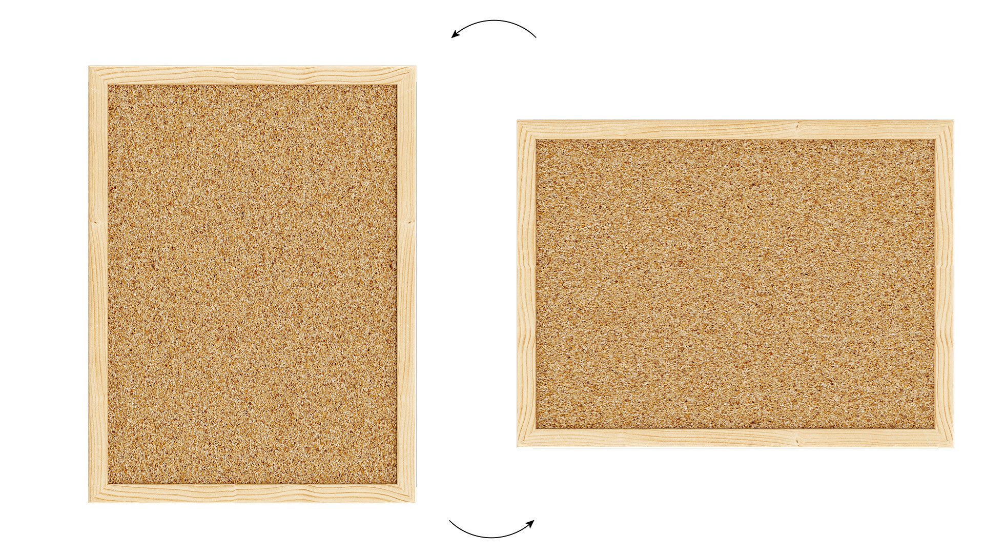 ALLboards Memoboard ALLboards Pinnwand mit Holz Rahmen Korktafel Korkwand – Bild 5 von 5