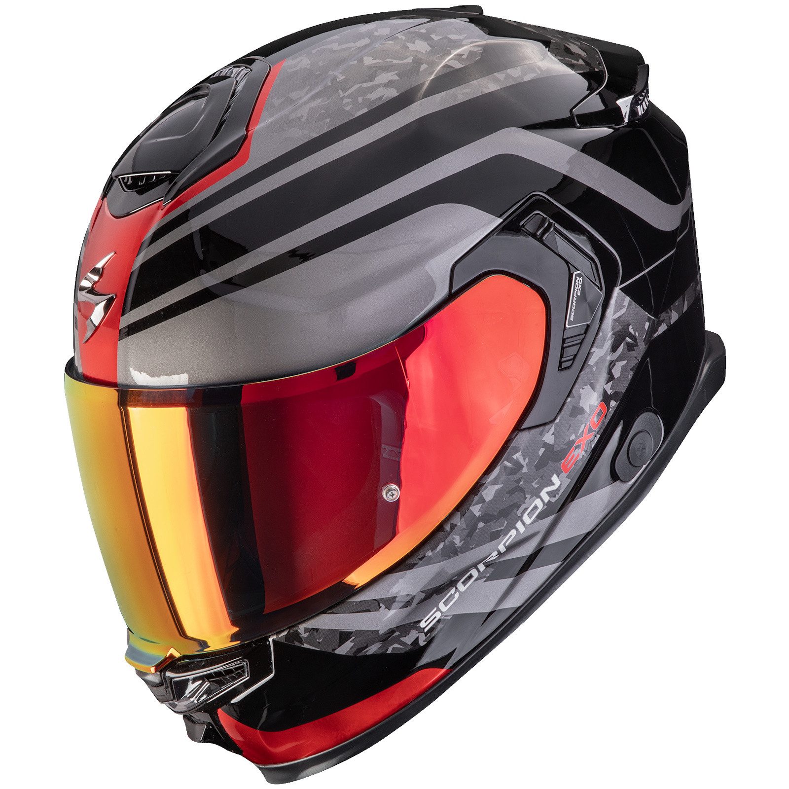 Motorradhelm Scorpion Exo-GT SP Air Arten Integralhelm Schwarz / Rot M