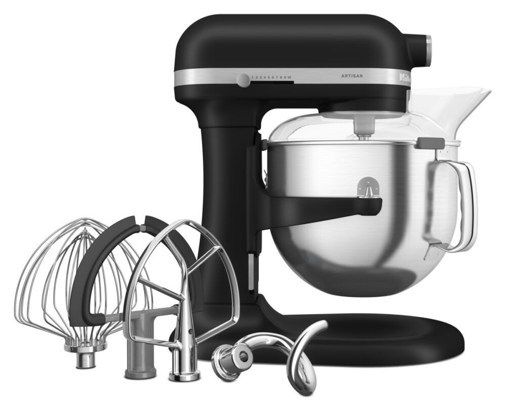 KitchenAid Küchenmaschine 5KSM70SHXEBM Matt Schwarz, 375 W, 6,6 l Schüssel