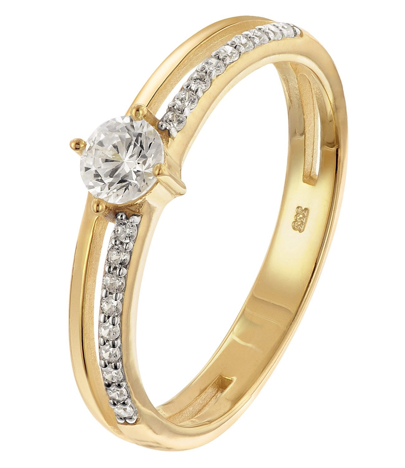 Glizz Goldring DamenGold 333/8K mit Zirkonia günstig online kaufen