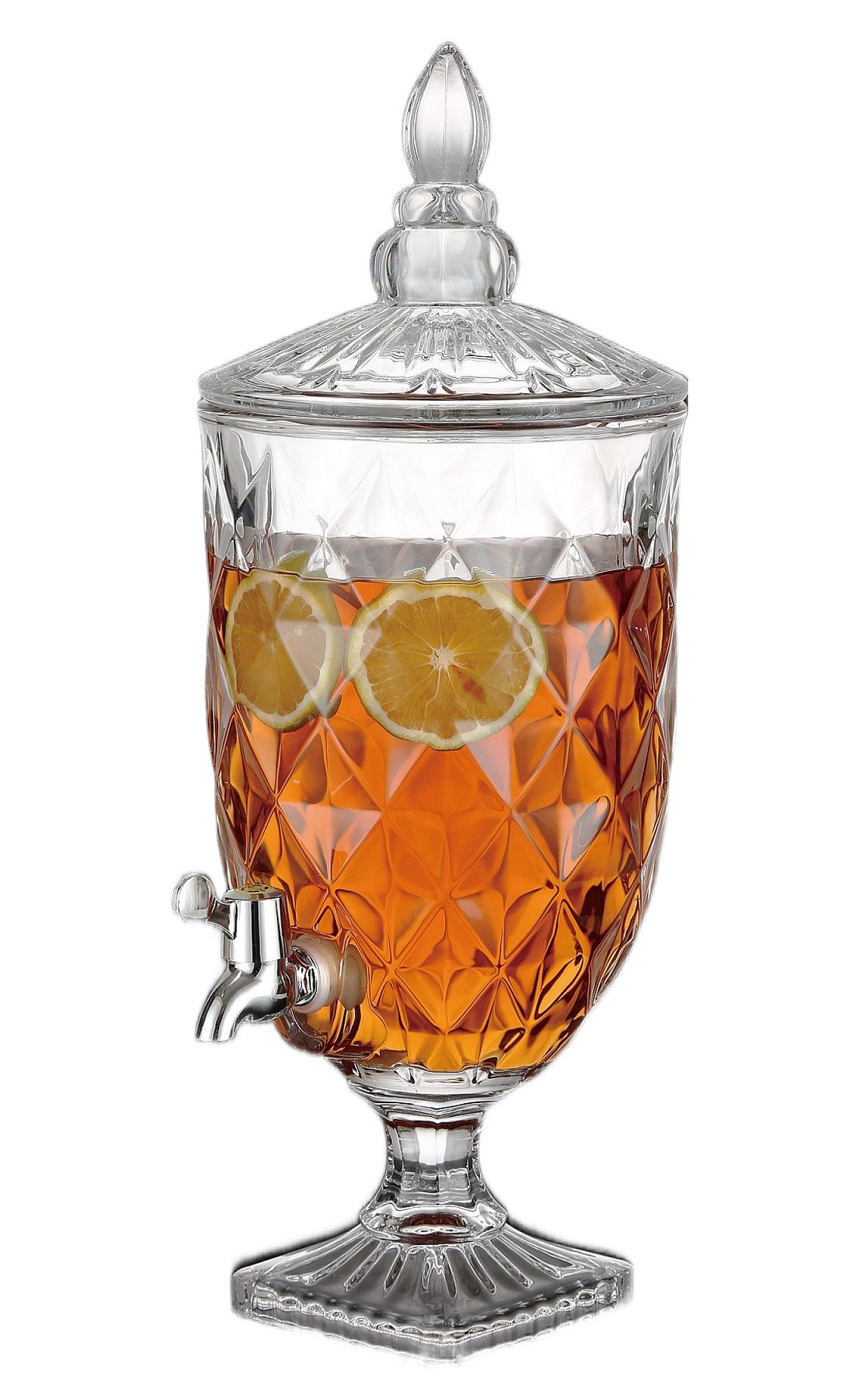 Cheffinger Getränkespender Getränkespender Glas mit Zapfhahn 5L Wasserspender Saftspender
