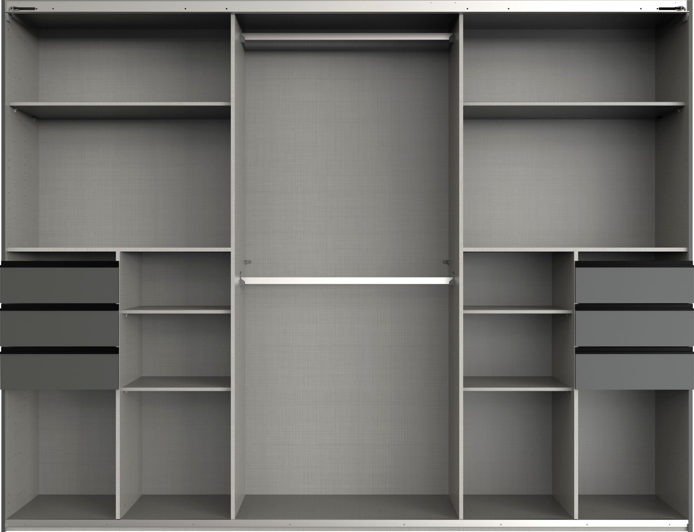 Wimex Schwebetürenschrank Saigon mit Spiegeltür, 3 Türen, 270cm breit