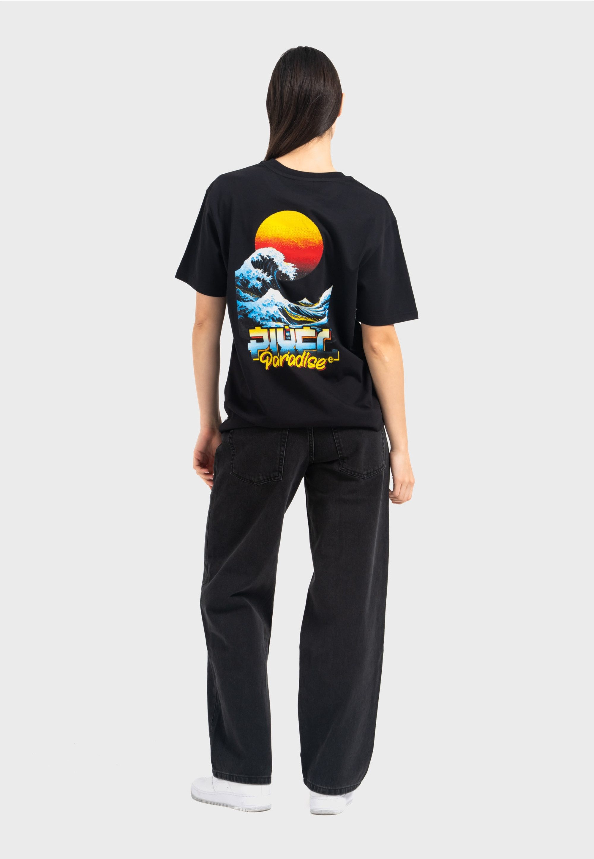 Oldskull T-Shirt Retro Pixel Wave Logo Graphic im zeitlosen Retro-Design mit Vintage-Print