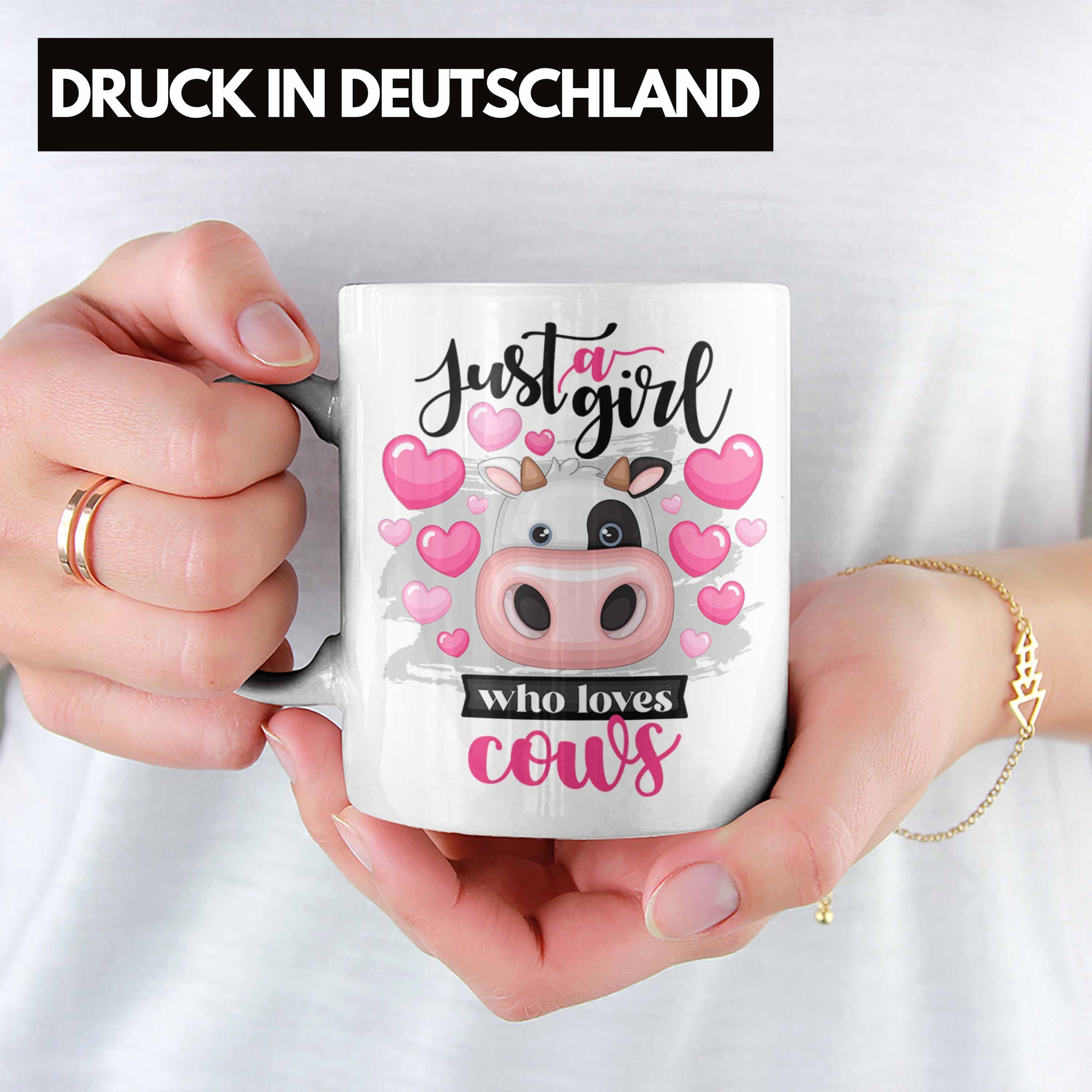 Just Cows Trendation Kühe Loves Geschenk Geschenkidee Weiss Girl Tasse Who Tasse Kuhliebhab A