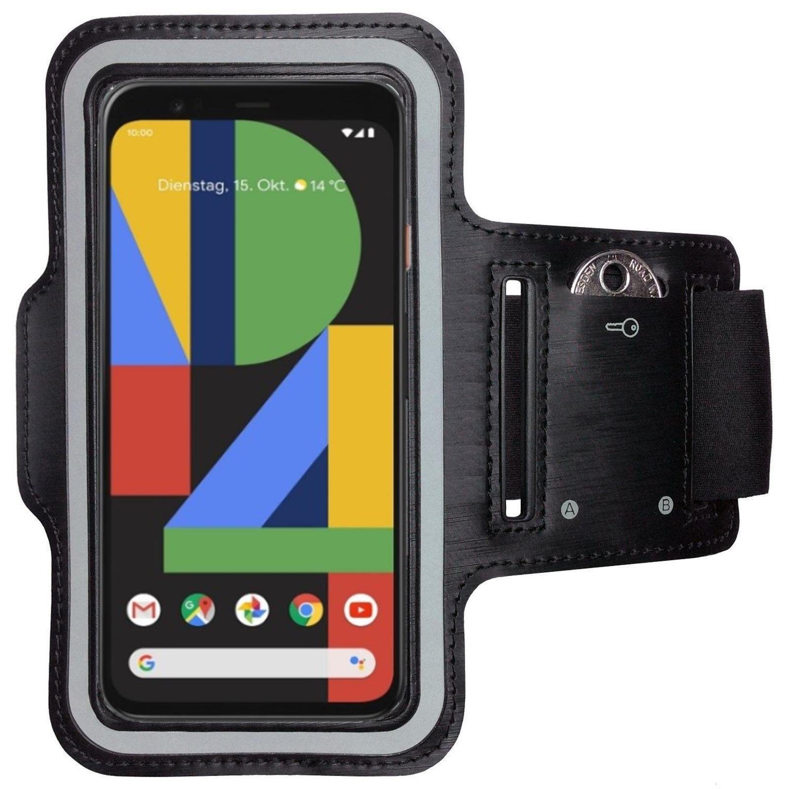 4 für Handyhülle Google Etui Fitness CoverKingz Handy, Sport Sport Handyhülle Hülle Schlüsselfach Schutzhülle Schutztasche Jogging Armband Sportarmband Pixel