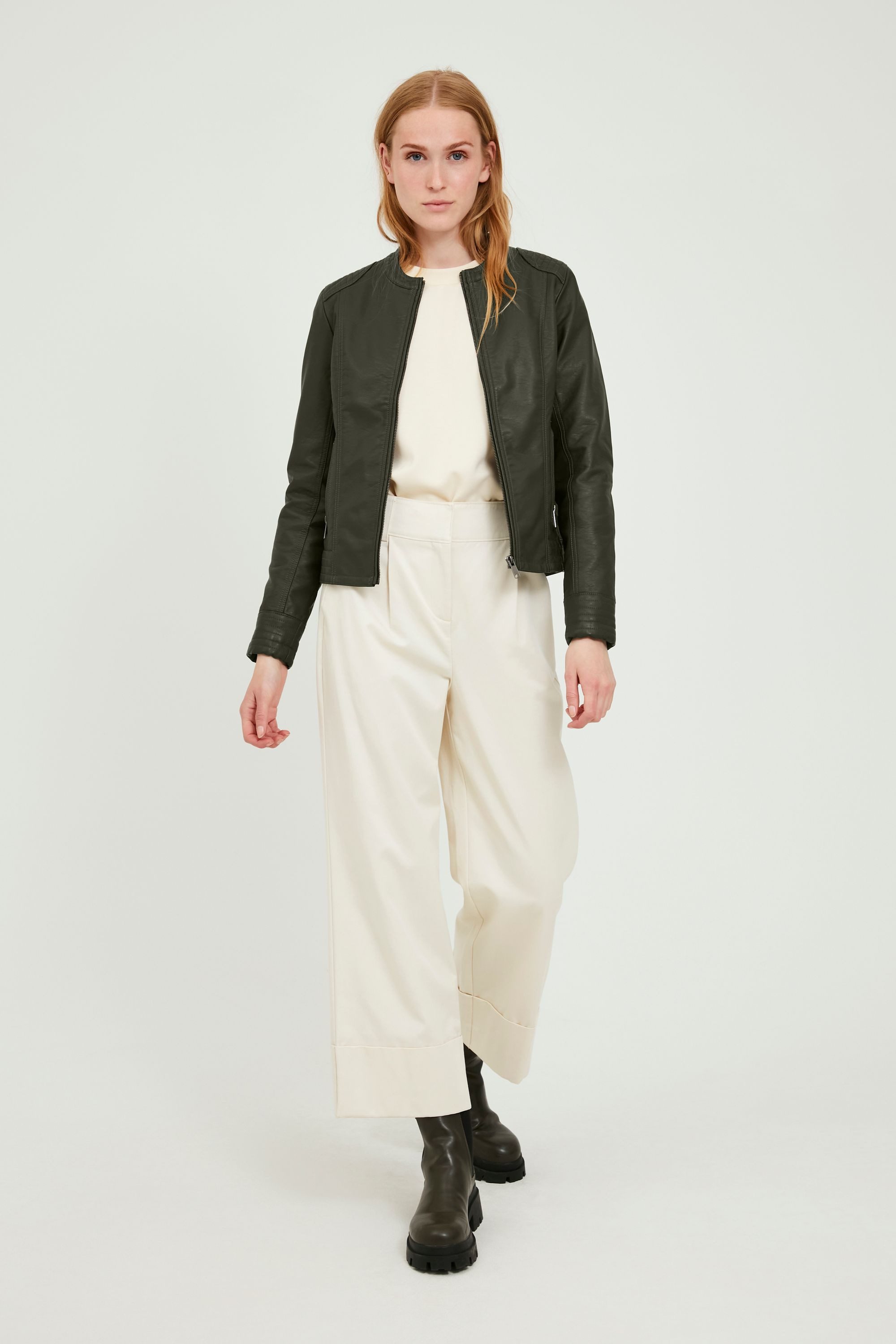 b.young Lederimitatjacke BYACOM Damen Kunstlederjacke günstig online kaufen