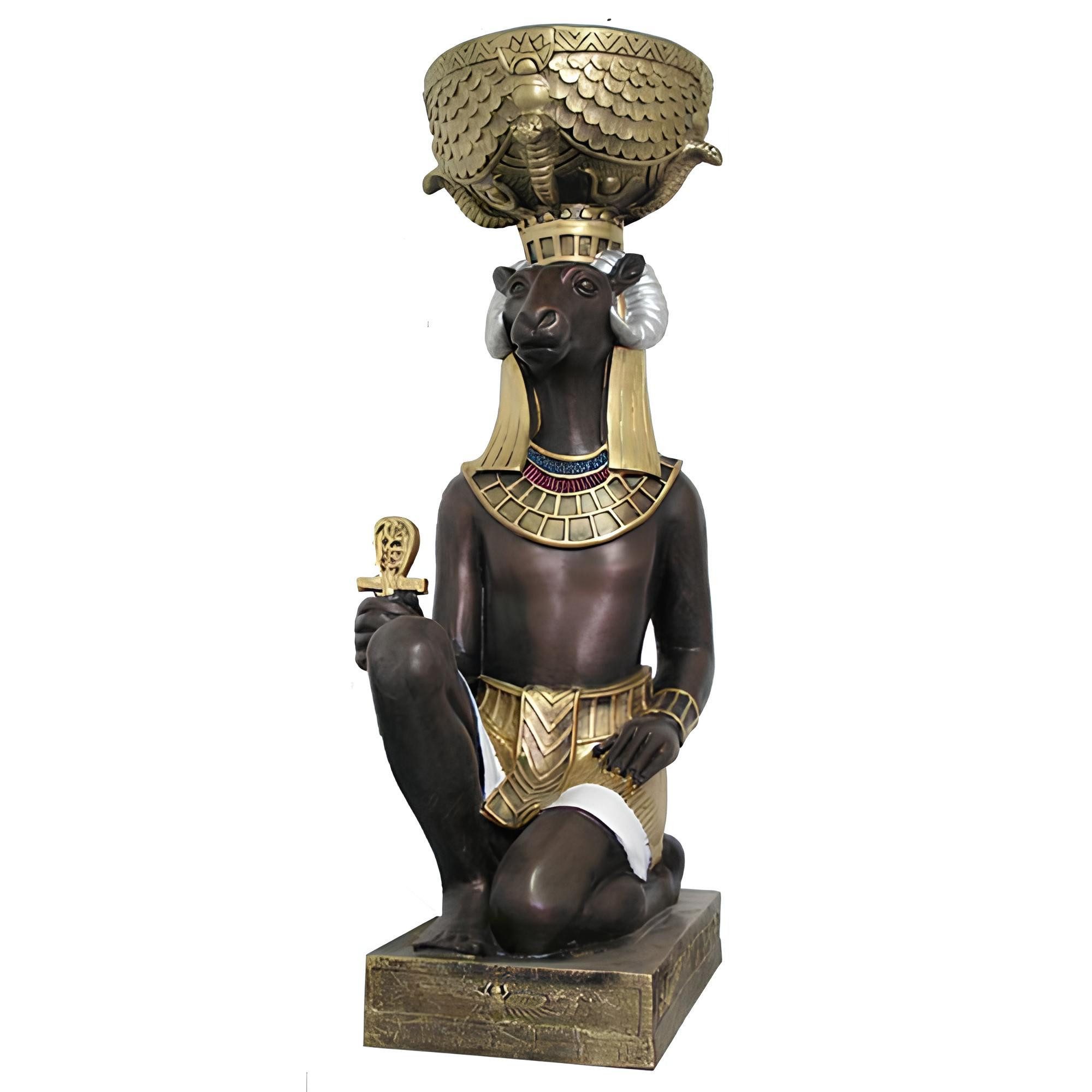 Xlmoebel Dekofigur Khnum Statue aus handgefertigter Skulptur in detailreicher Ausführung (Skulptur), Hergestellt in Europa