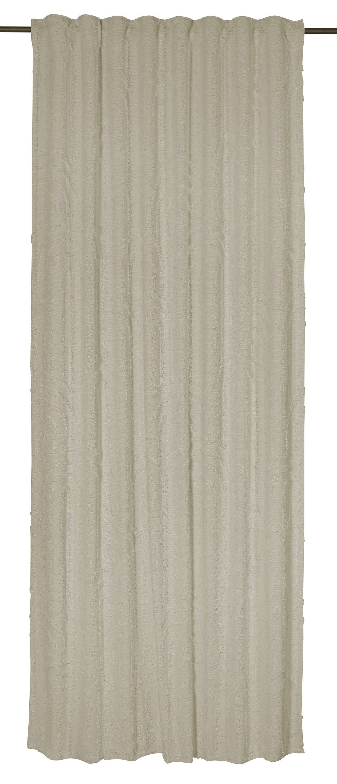 Vorhang Gardine mit verdeckten Schlaufen Ojala beige 255 x 140 cm
