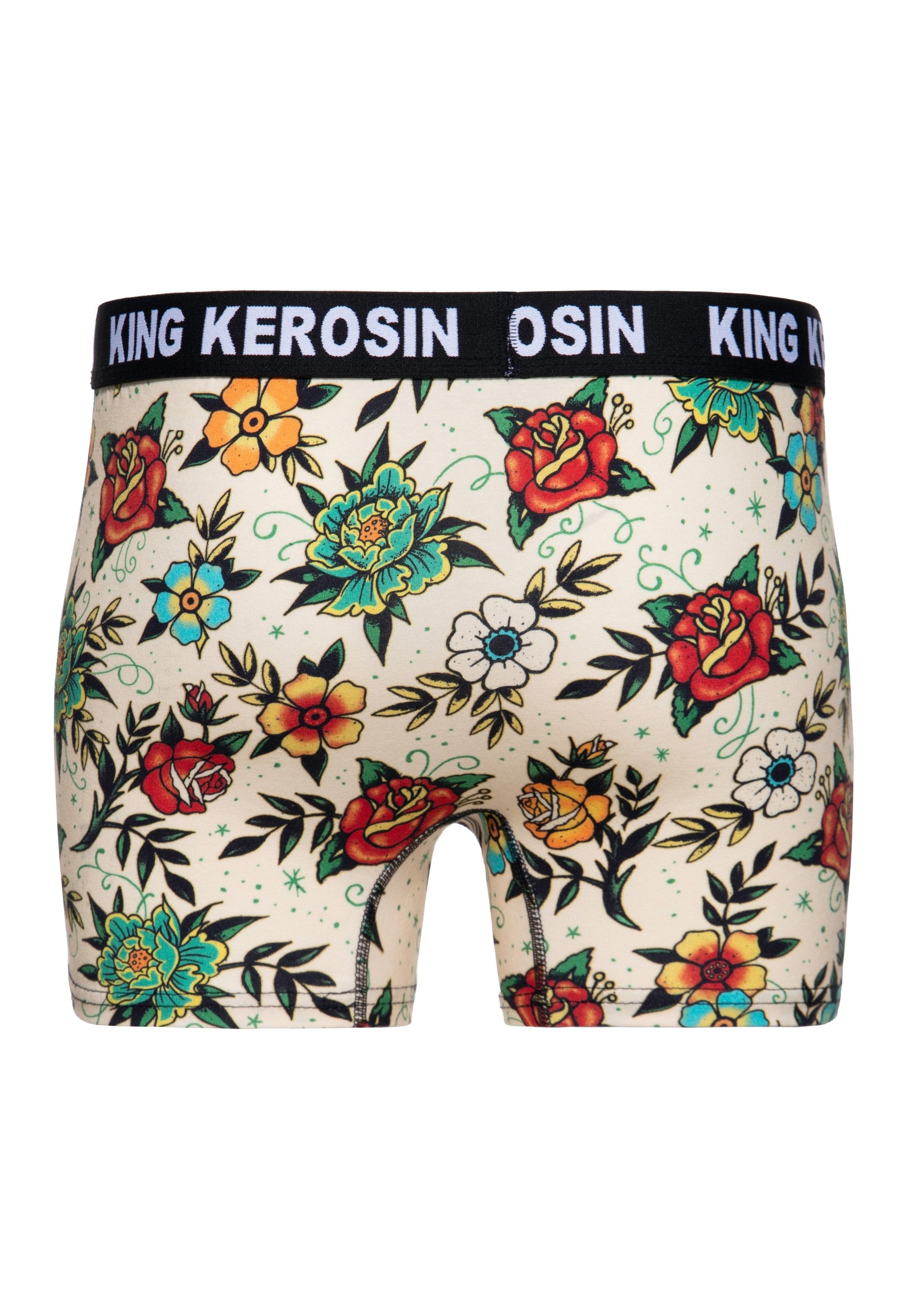 KingKerosin Boxershorts Tattoo Flowers