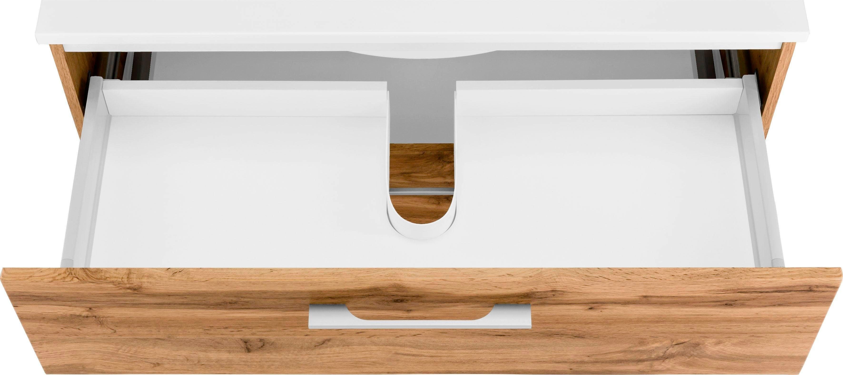 welltime Badmöbel-Set Soria, (2-St), Waschplatz Breite 100 cm, Spiegelschrank