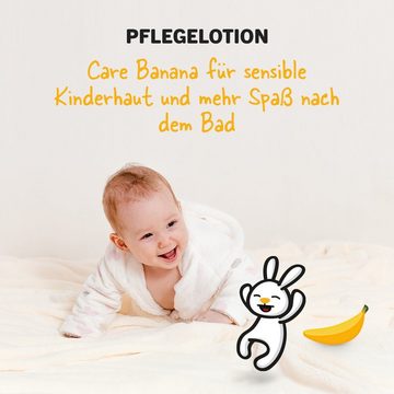 sanosan Körperlotion Pflegelotion Banane & Leichtkämm Spray - Pflegeset für Kinder mit Bio Olivenöl & Milchprotein - Lotion & Leichtkämmspray Set - Haarpflege & Hautpflege, 1-tlg.