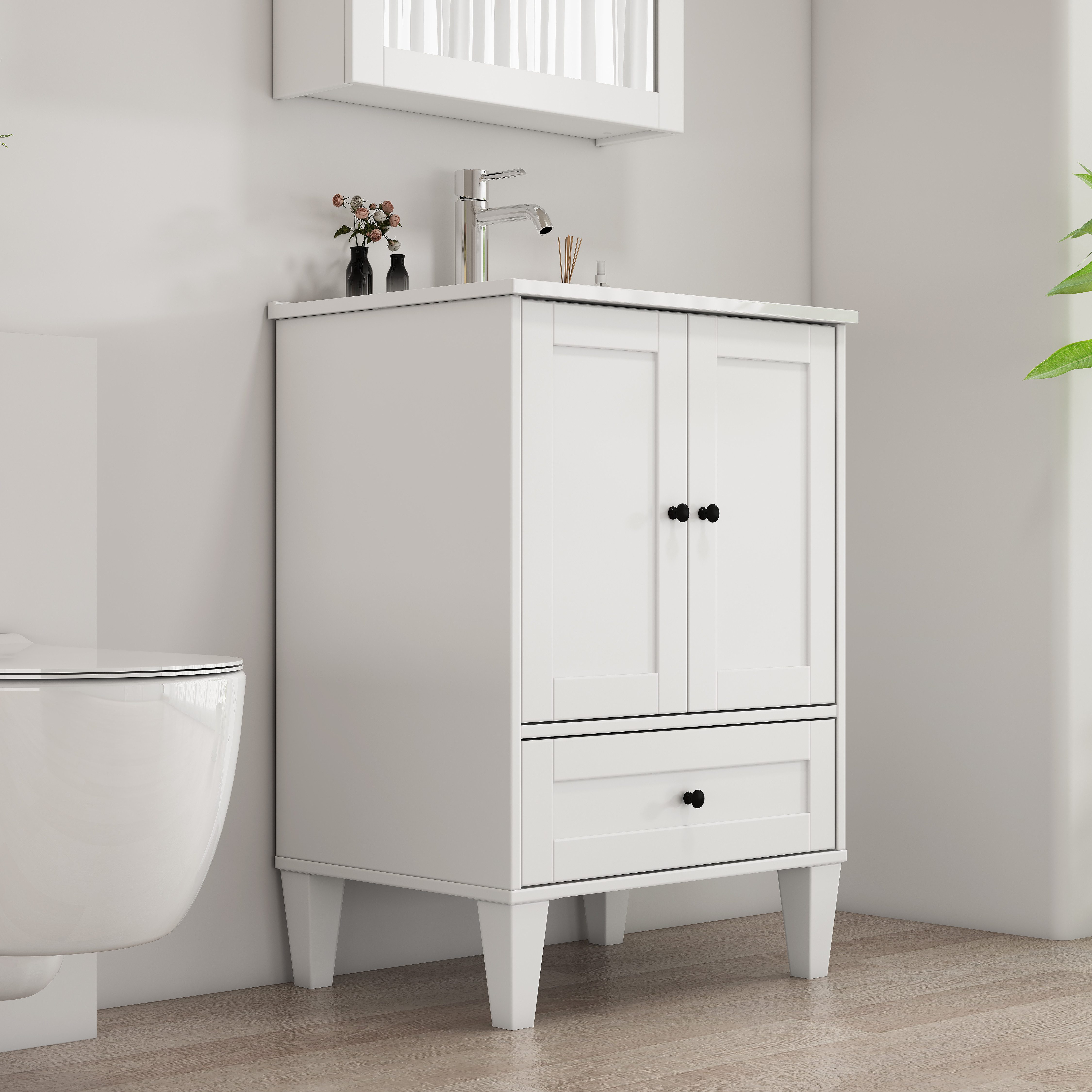 welltime Waschtisch Amsterdam, Badmöbel inkl. Keramikwaschbecken, in versch günstig online kaufen