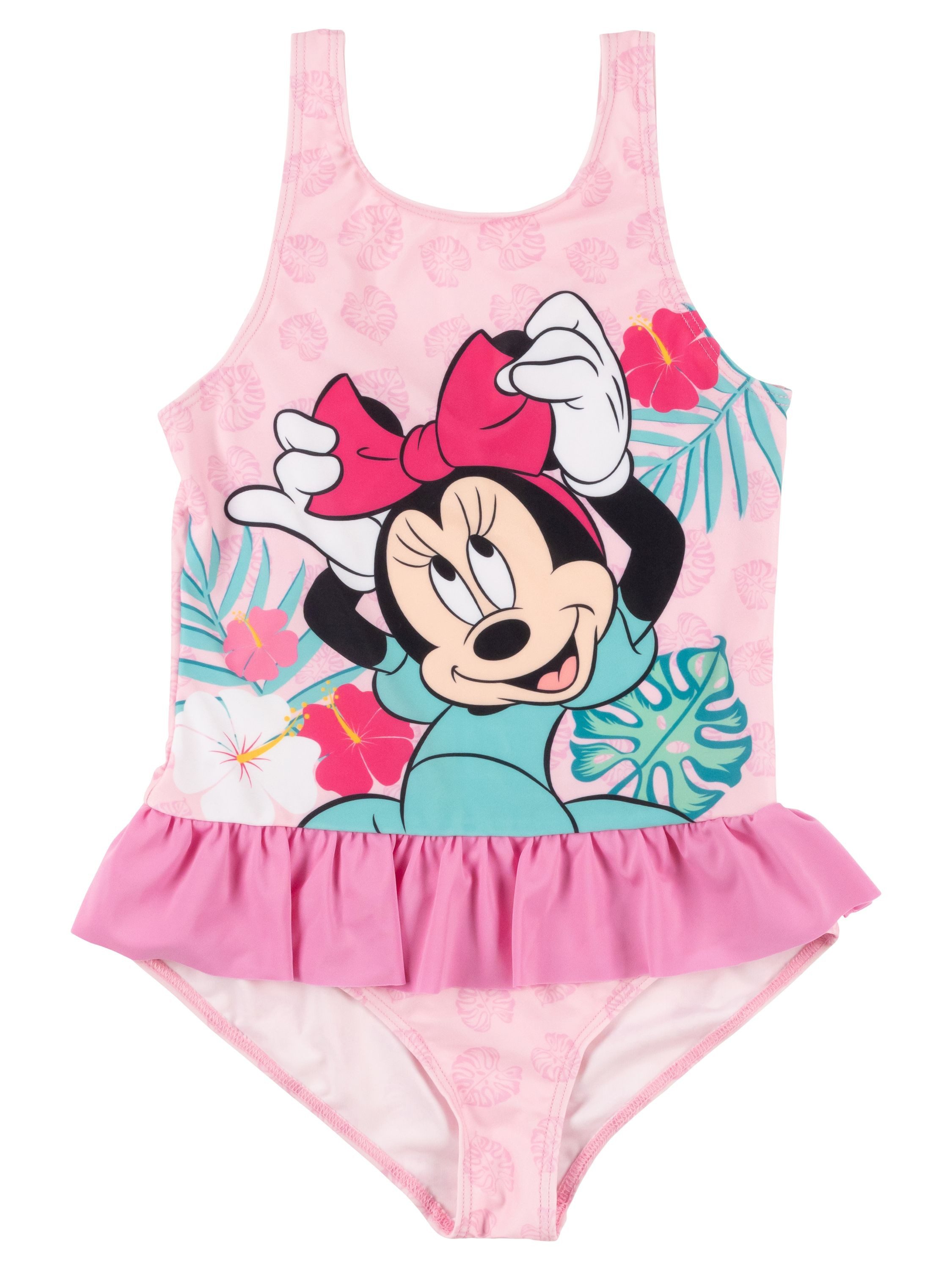 United Labels® Badeanzug Disney Minnie Mouse Badeanzug mit Rüschen Schwimmanzug Einteiler